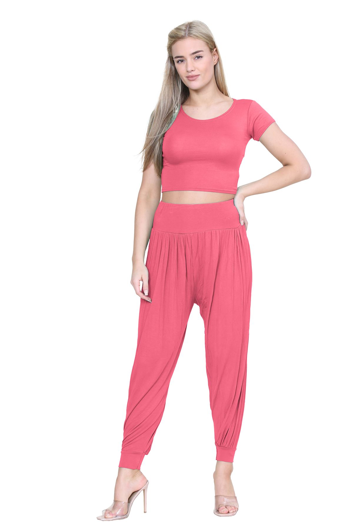 Womens Alibaba Harem Leggings Cuffed Bottoms Plain Hareem Trousers Baggy Pants - Picture 36 of 130
