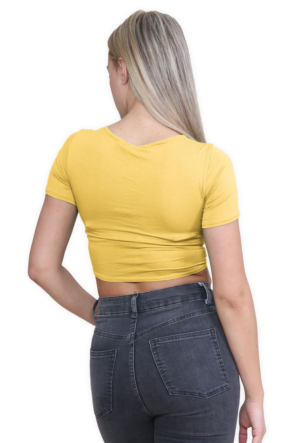 Damen-Cardigan Kurzarm vorne zum Binden einfach Bolero Achselzucken lässig bauchfrei Oberteil - Bild 70 von 133