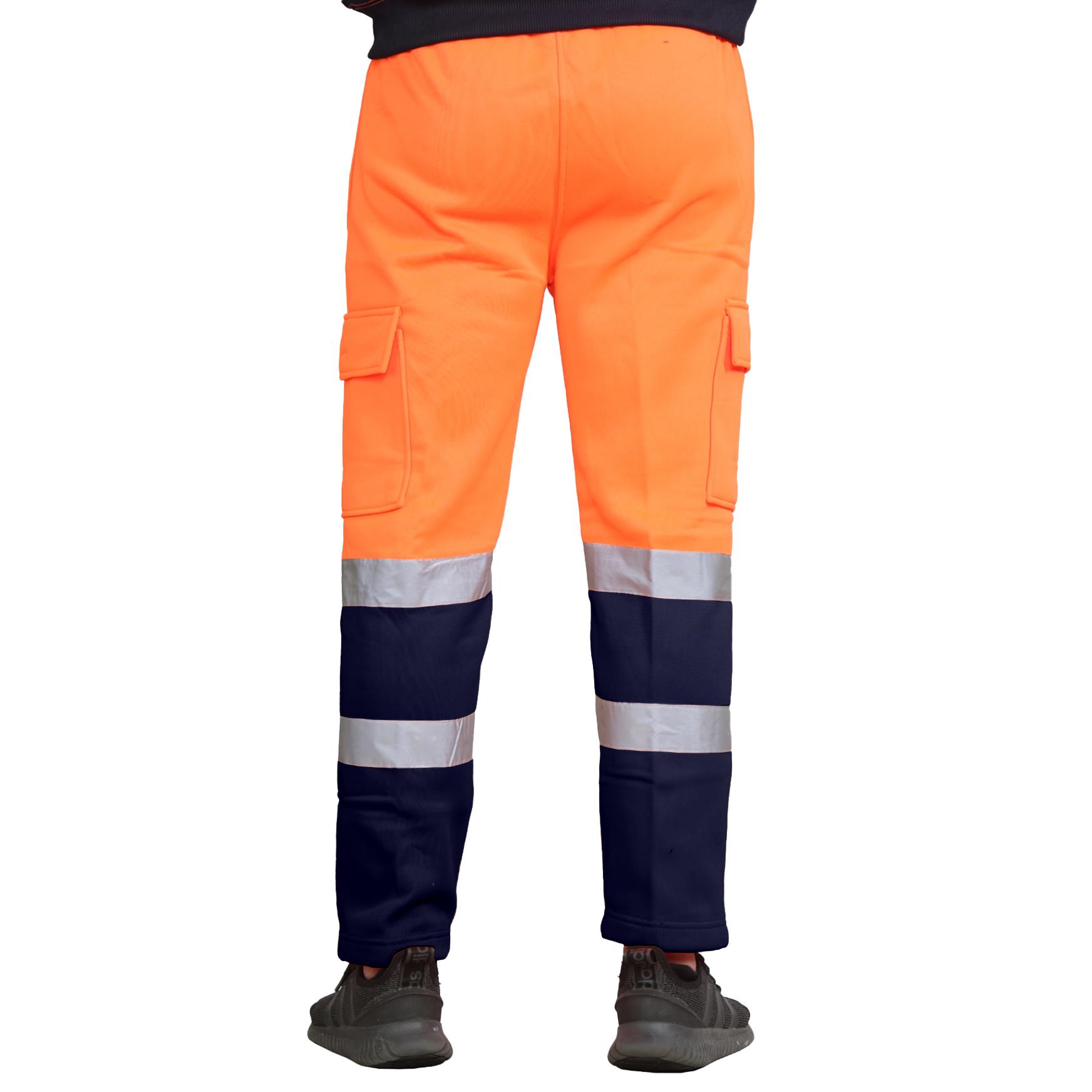 Para hombres Hi Vis Vis Visibilidad Viz Seguridad Parte inferior de lana Ropa de trabajo Pantalones para correr - Imagen 19 de 26