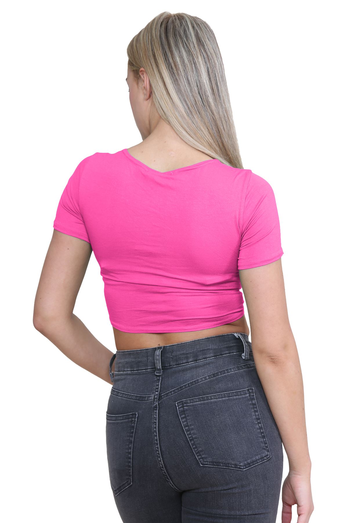 Damen-Cardigan Kurzarm vorne zum Binden einfach Bolero Achselzucken lässig bauchfrei Oberteil - Bild 22 von 133