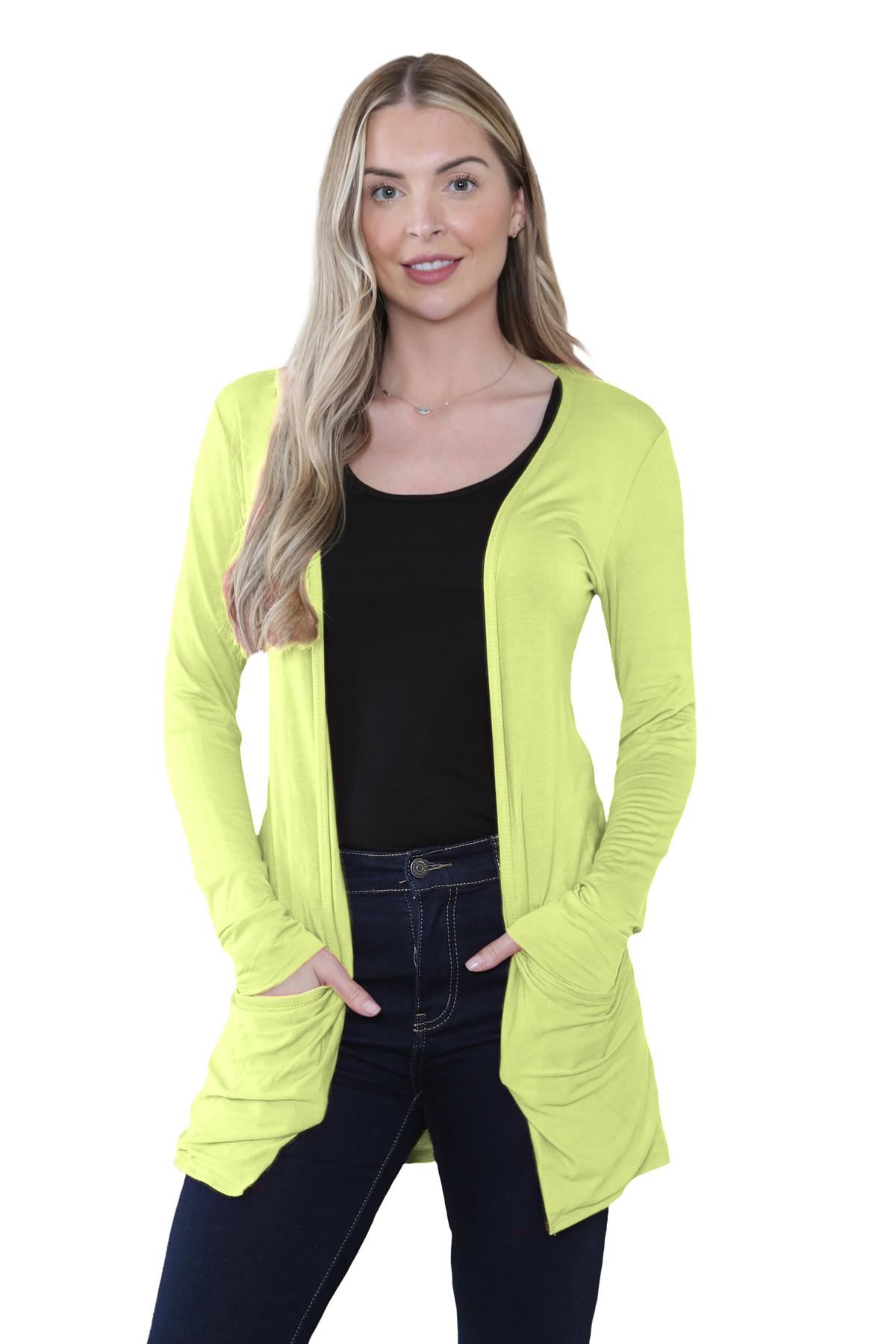 Boyfriend Cardigan Damen schlicht langärmelig offener Tropfen Tasche Freizeit Achselzucken Oberteil - Bild 143 von 148