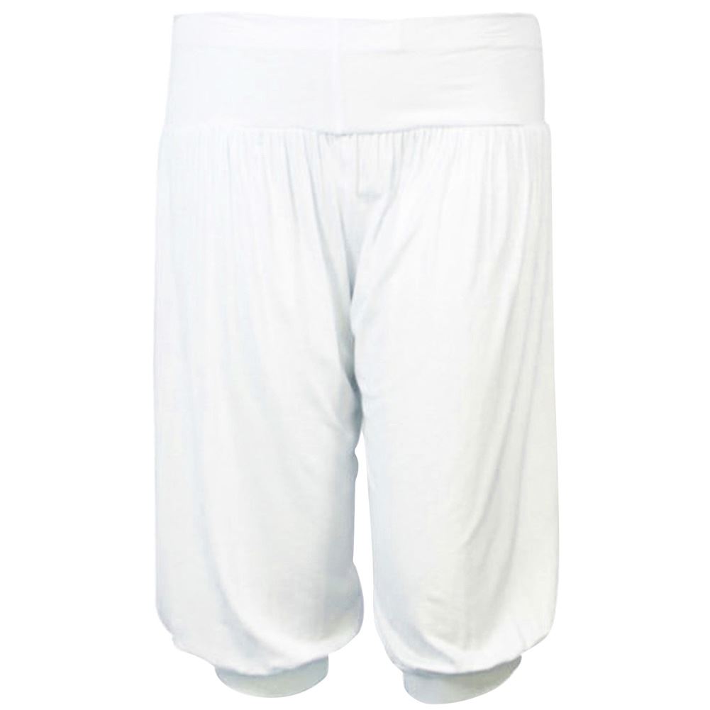 Womens 3/4 Alibaba Leggings Cropped Harem Trousers Plain Cuffed Hareem Pants - Picture 8 of 9