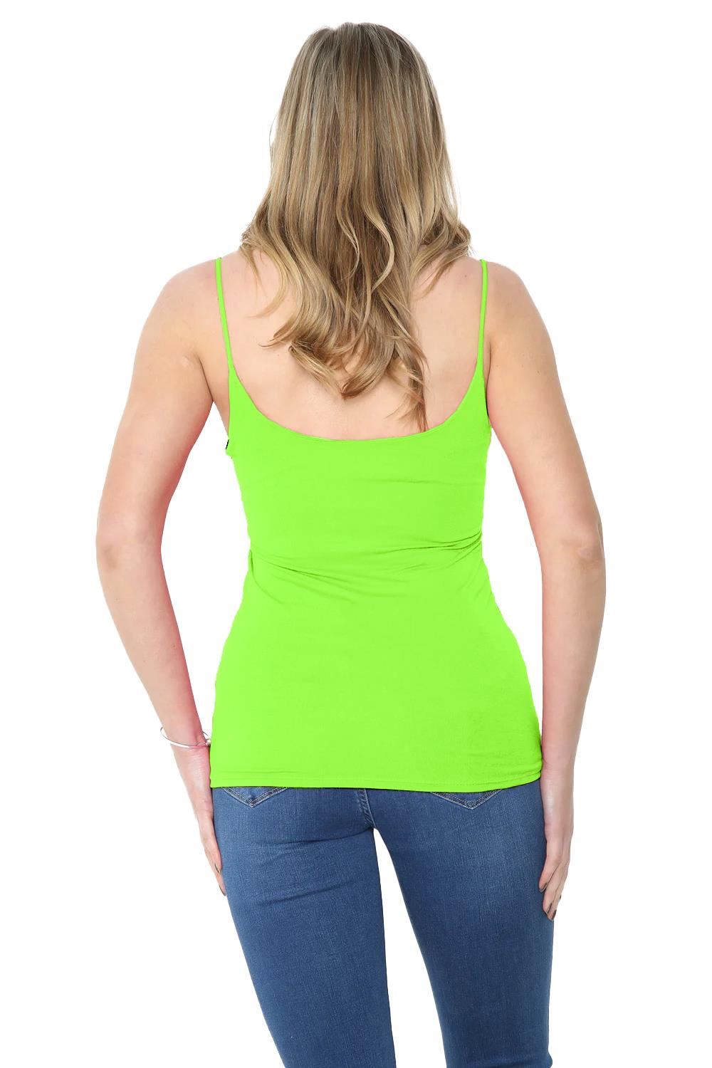 Womens Bodycon Cami Strappy Tank Top Plain Summer Activewear Vest Top, Pack of 3 - Picture 107 of 221