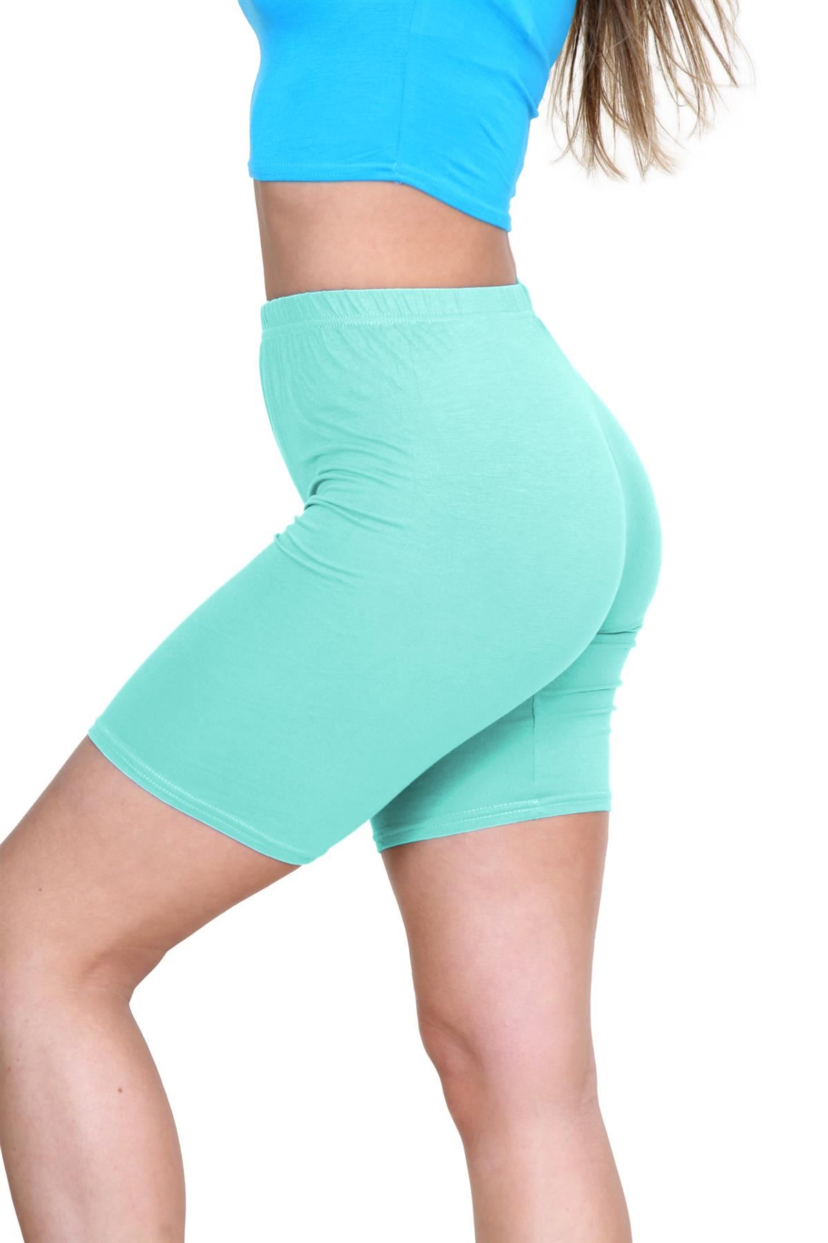 Pantalones Cortos de Ciclismo Lisos Para Mujer Baile Gimnasio Pantalones Cortos Elásticos Activos Paquete de 3 - Imagen 107 de 268