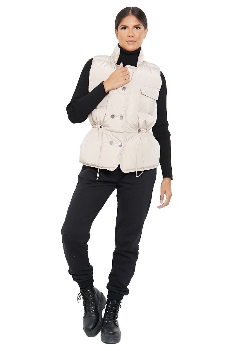 Damas Mujeres Chaleco Acolchado Acolchado Chaqueta Chaleco Invierno Abrigo Calentador de Cuerpo - Imagen 14 de 17