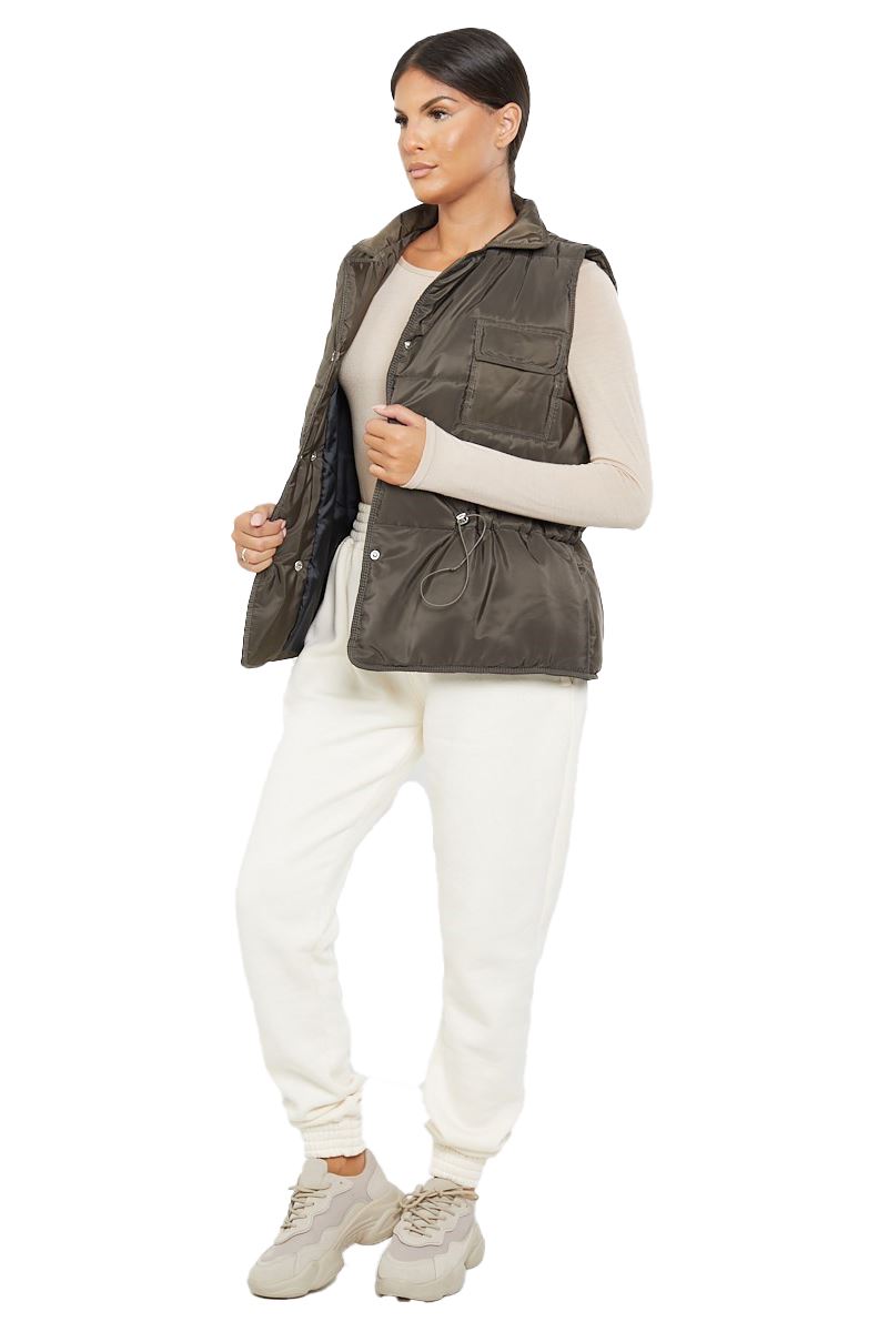 Damas Mujeres Chaleco Acolchado Acolchado Chaqueta Chaleco Invierno Abrigo Calentador de Cuerpo - Imagen 13 de 17