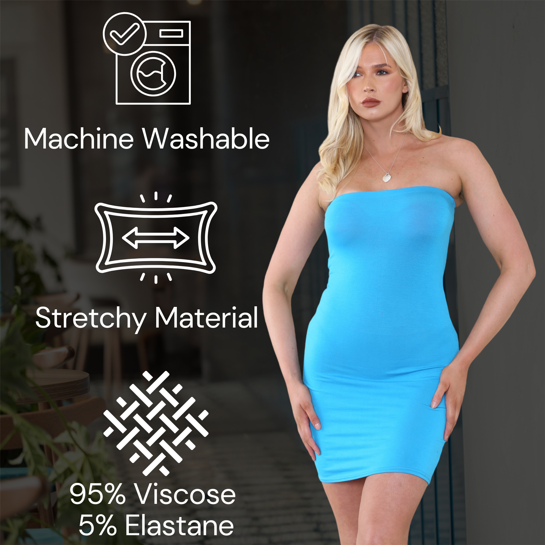 Mujer Vestido ceñido al cuerpo Bandeau Sin mangas Liso BoobTube Elastizado Fiesta Mini Vestido - Imagen 124 de 140