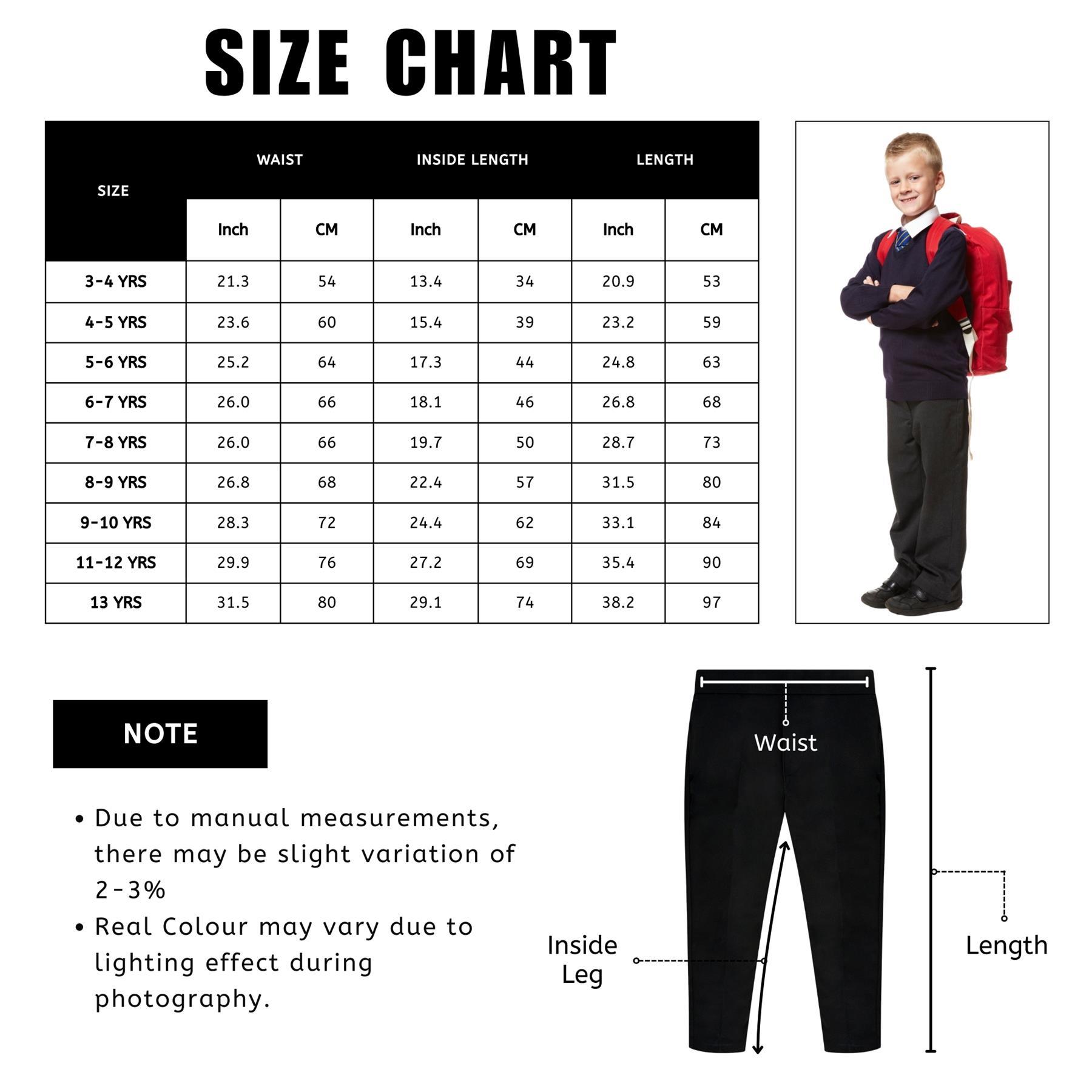 Boys School Trousers Half Elastic Pull Up Uniform Pants Waist Adjuster 3-13 Yrs - Picture 13 of 15