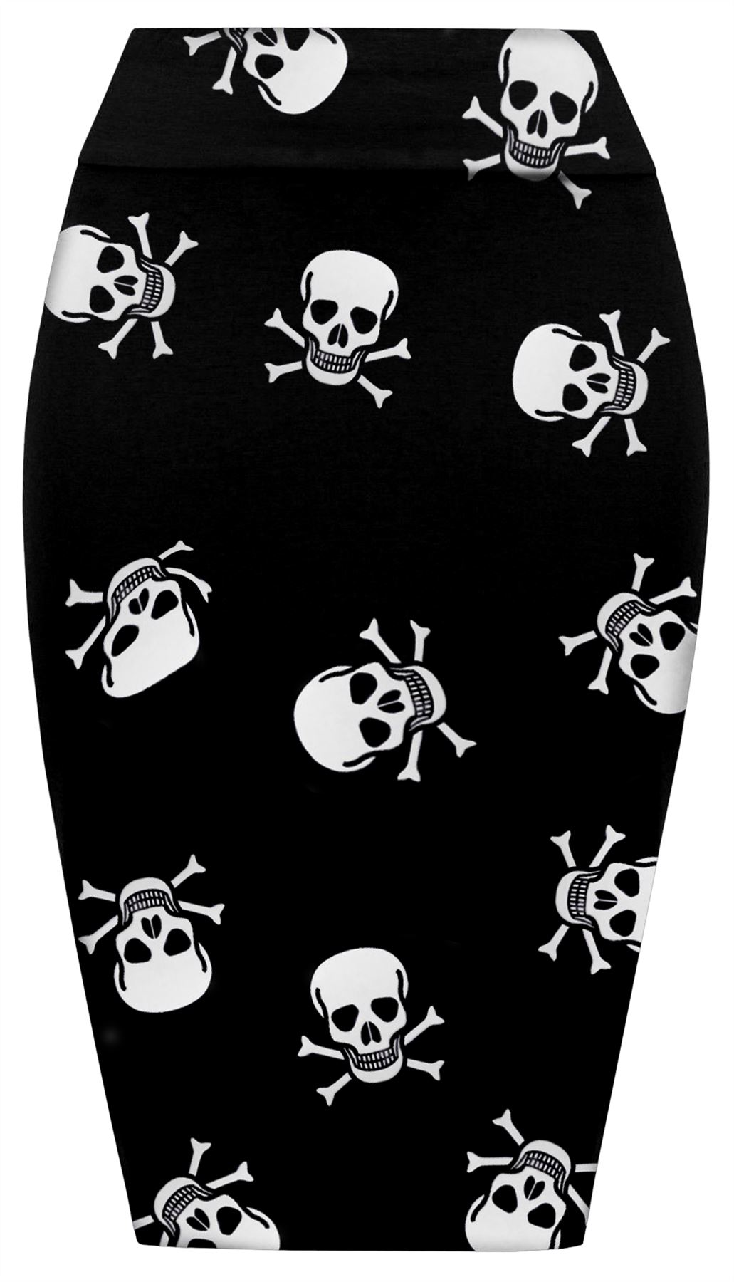Ladies Pencil Skirt Tube High Waist Printed Stretchy Bodycon Summer Midi Skirt - Picture 13 of 14