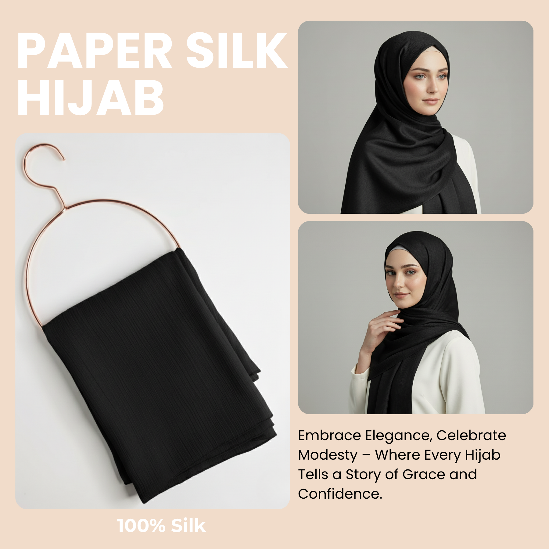 Womens Paper Silk Hijab Satin Silk Head Scarf Long Muslim Head Cover Wrap Shawl - Picture 4 of 99