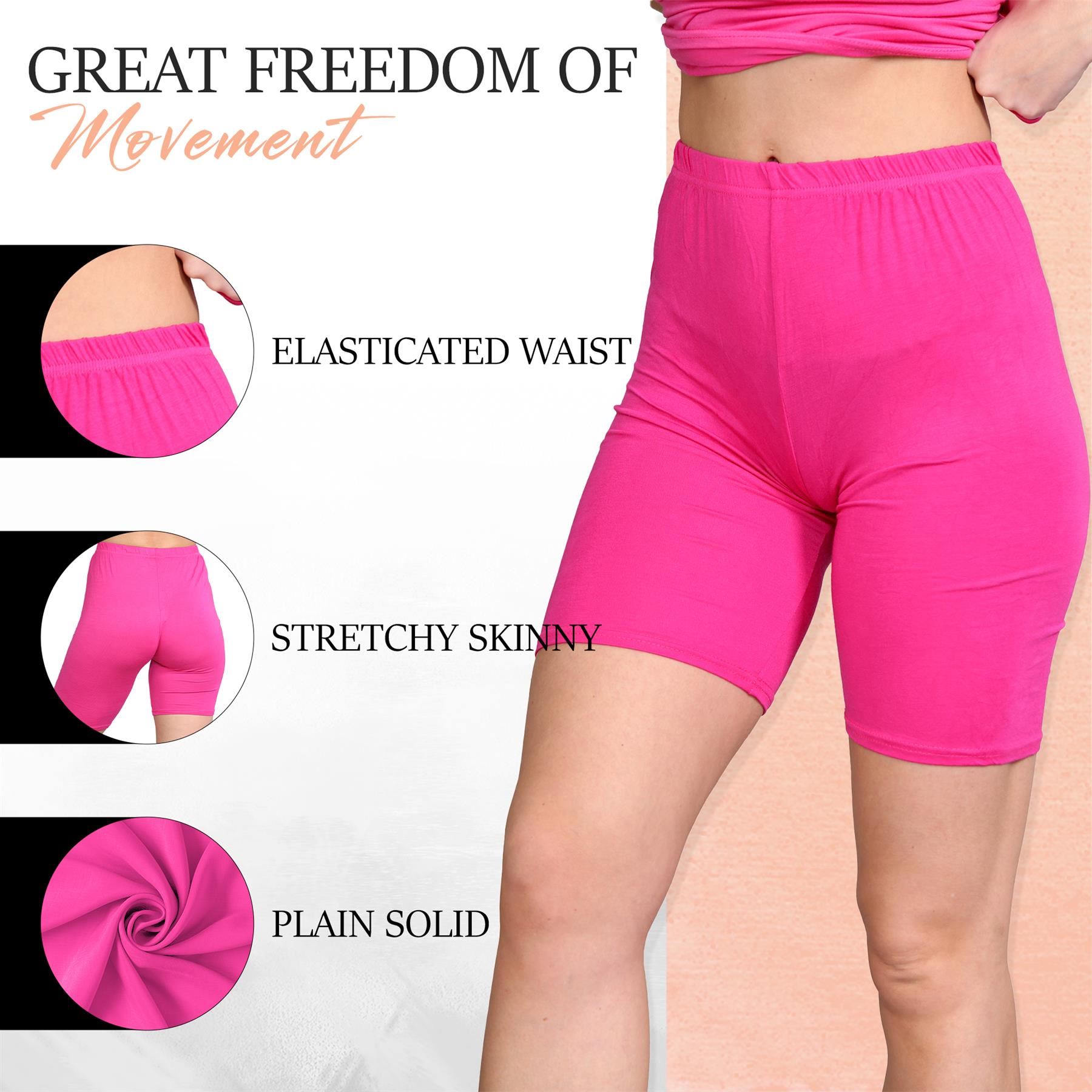Pantalones Cortos de Ciclismo Lisos Para Mujer Baile Gimnasio Pantalones Cortos Elásticos Activos Paquete de 3 - Imagen 46 de 268