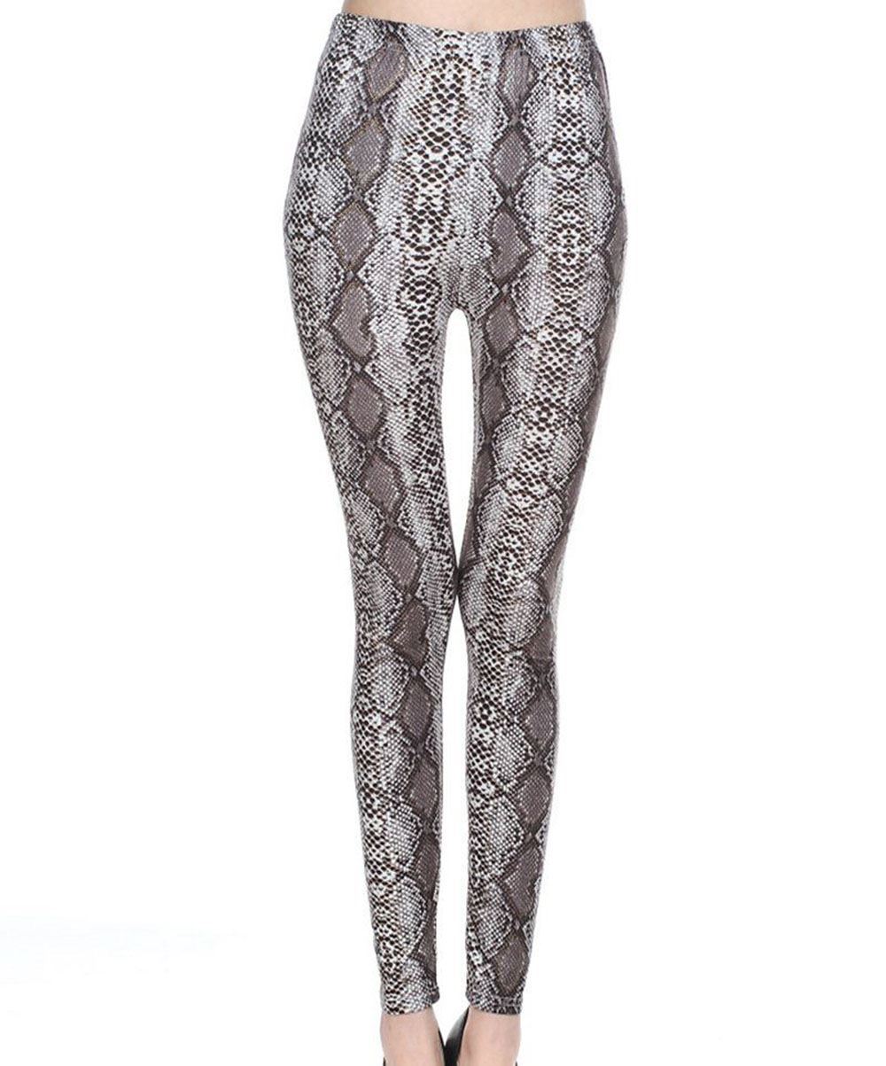 Womens Full Length Printed Leggings Skinny Yoga Trouser Casual Stretchy Pants - Picture 14 of 25