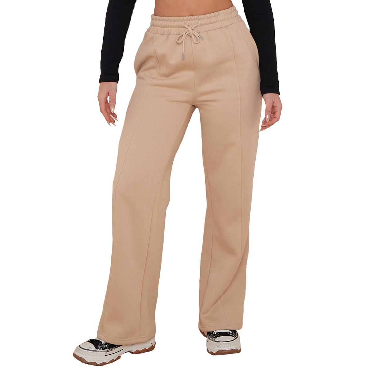 Ladies Fleece Lined Trousers Sweatpants Elastic Waist Wide Leg Loungewear Pants - Picture 37 of 43