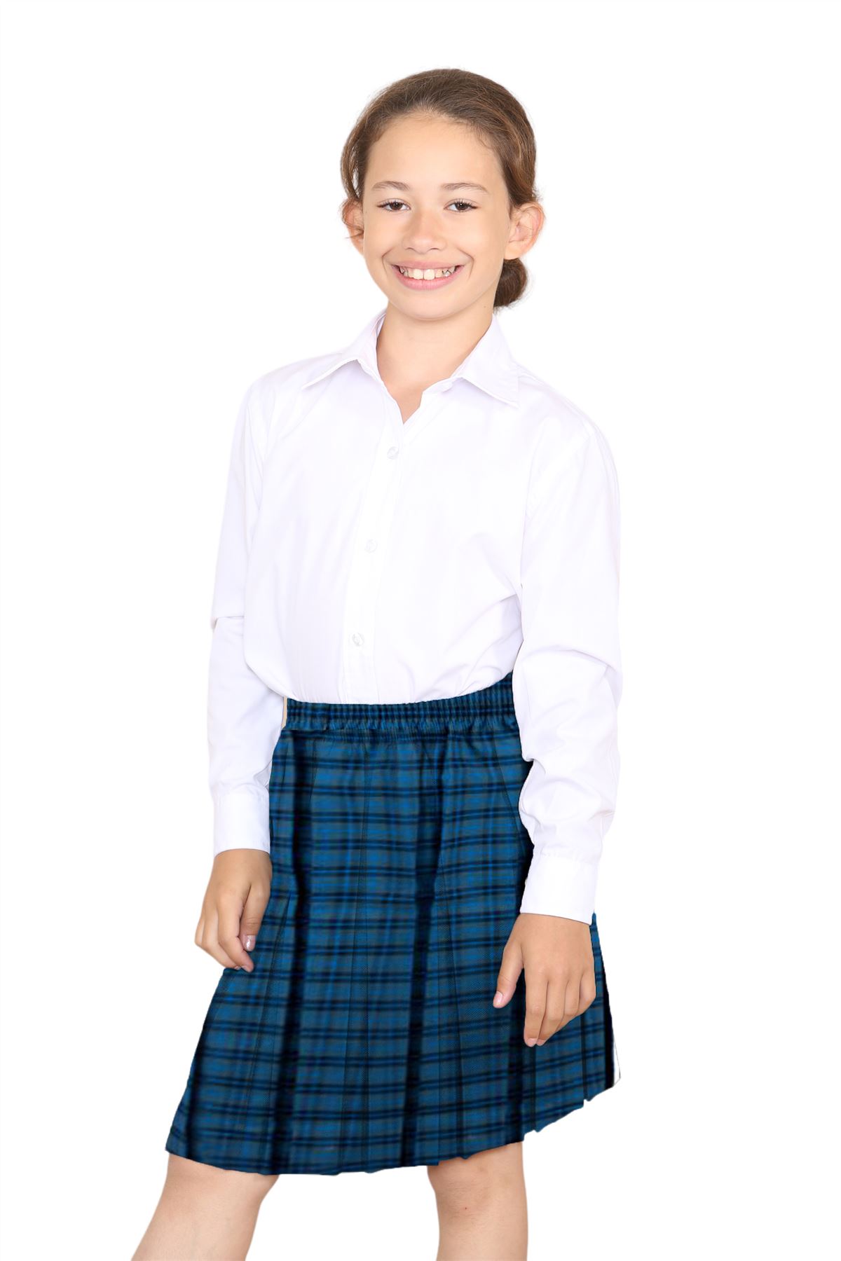 Mädchen Box Plissee Rock Schule Allround elastische Taille Uniform Kinder Röcke - Bild 44 von 92
