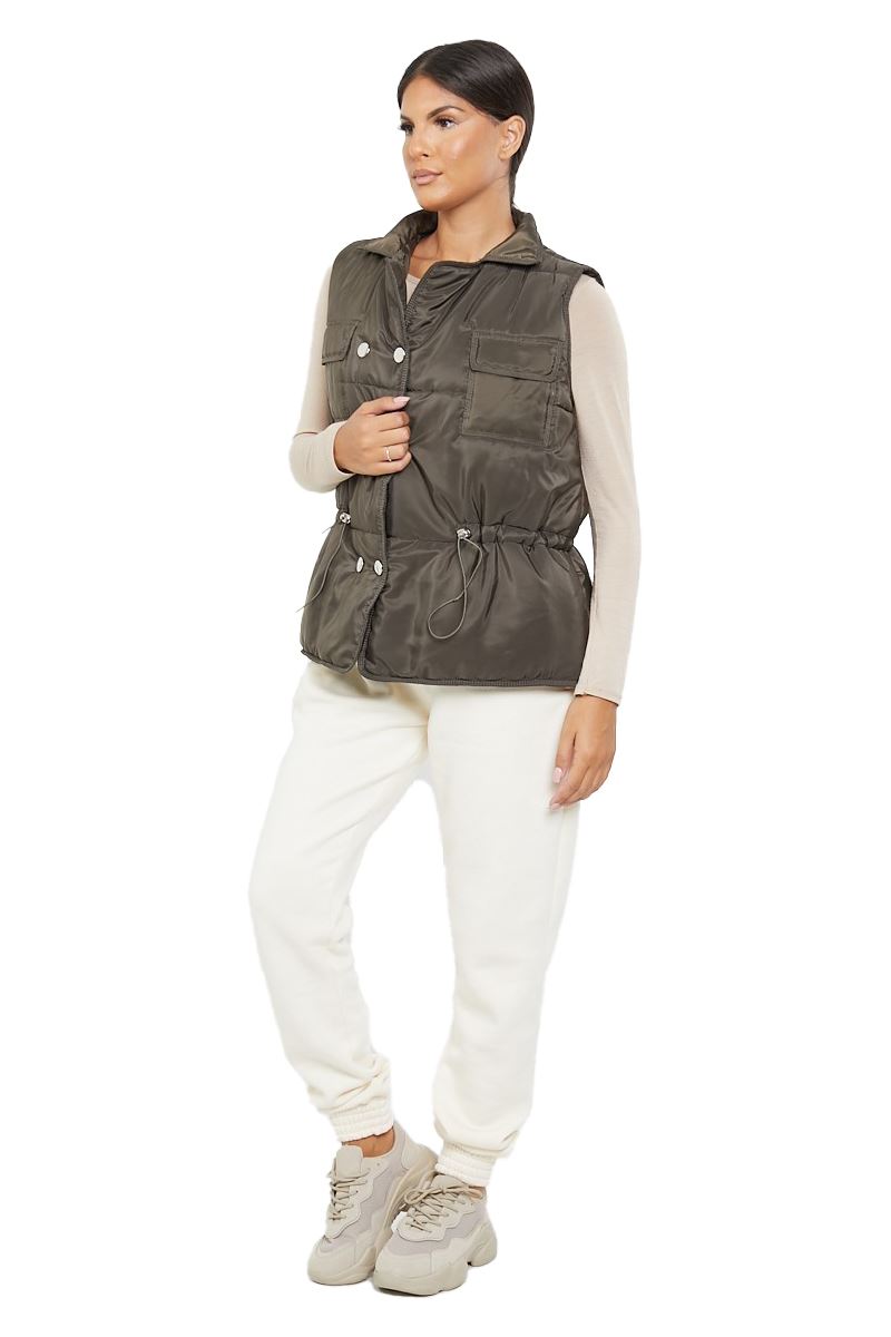 Damas Mujeres Chaleco Acolchado Acolchado Chaqueta Chaleco Invierno Abrigo Calentador de Cuerpo - Imagen 12 de 17