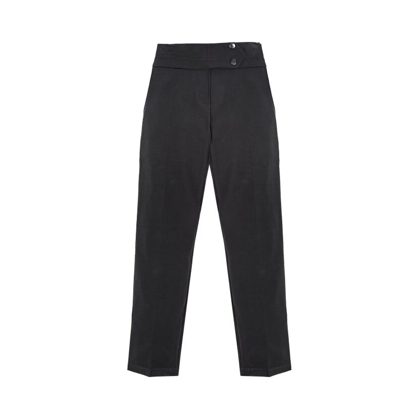 School Uniform Pants Girls Slim Fit Trousers Button Front Pocket Trouser 2-16Yrs - Picture 3 of 4