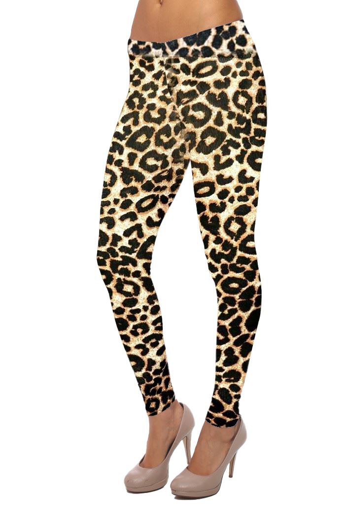 Womens Full Length Printed Leggings Skinny Yoga Trouser Casual Stretchy Pants - Picture 12 of 25