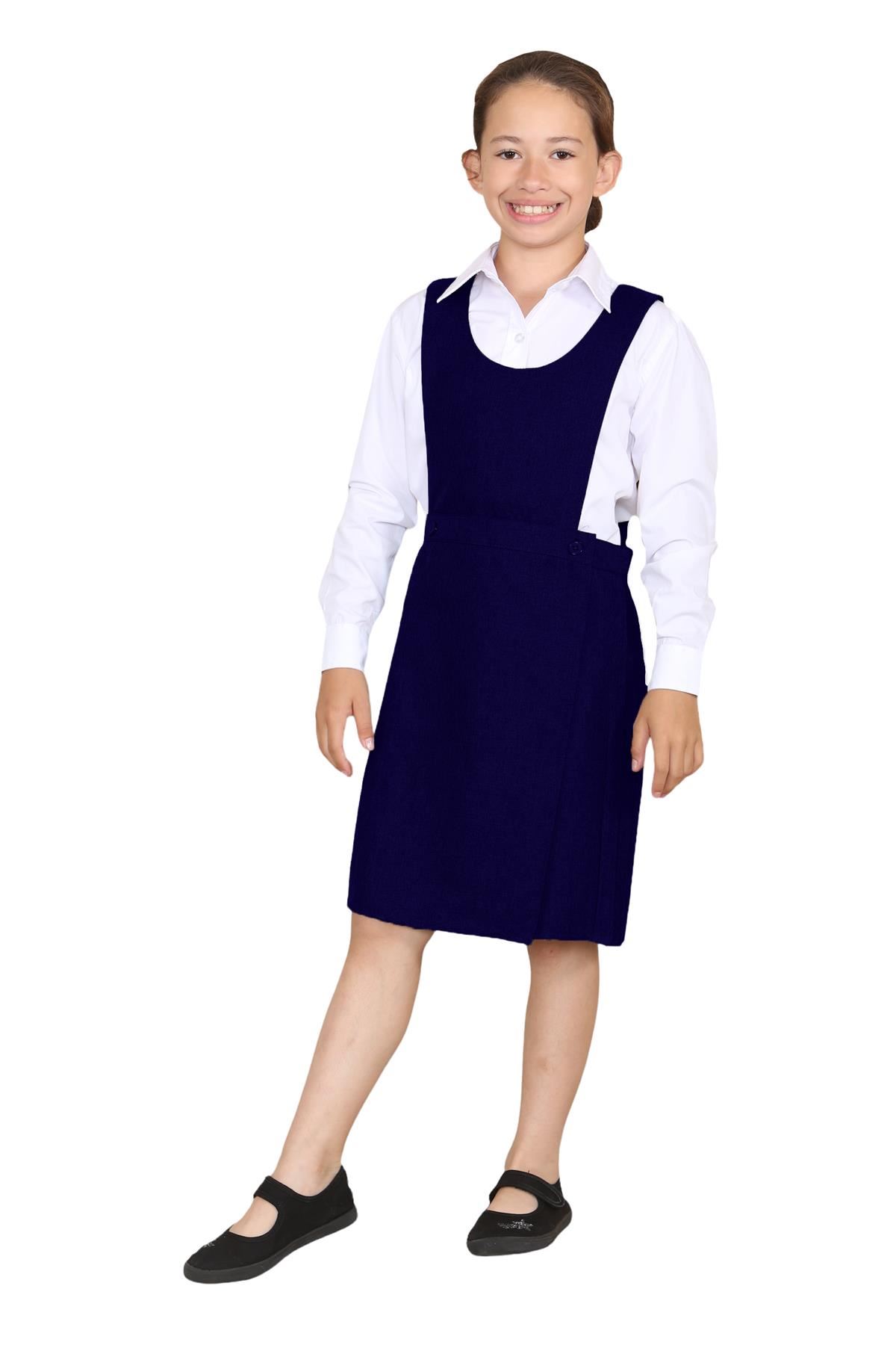 Niñas Babero Delantal Tartán Vestido Envolvente Cuchillo Plisado Uniforme Escolar Paquete de 2 - Imagen 17 de 64