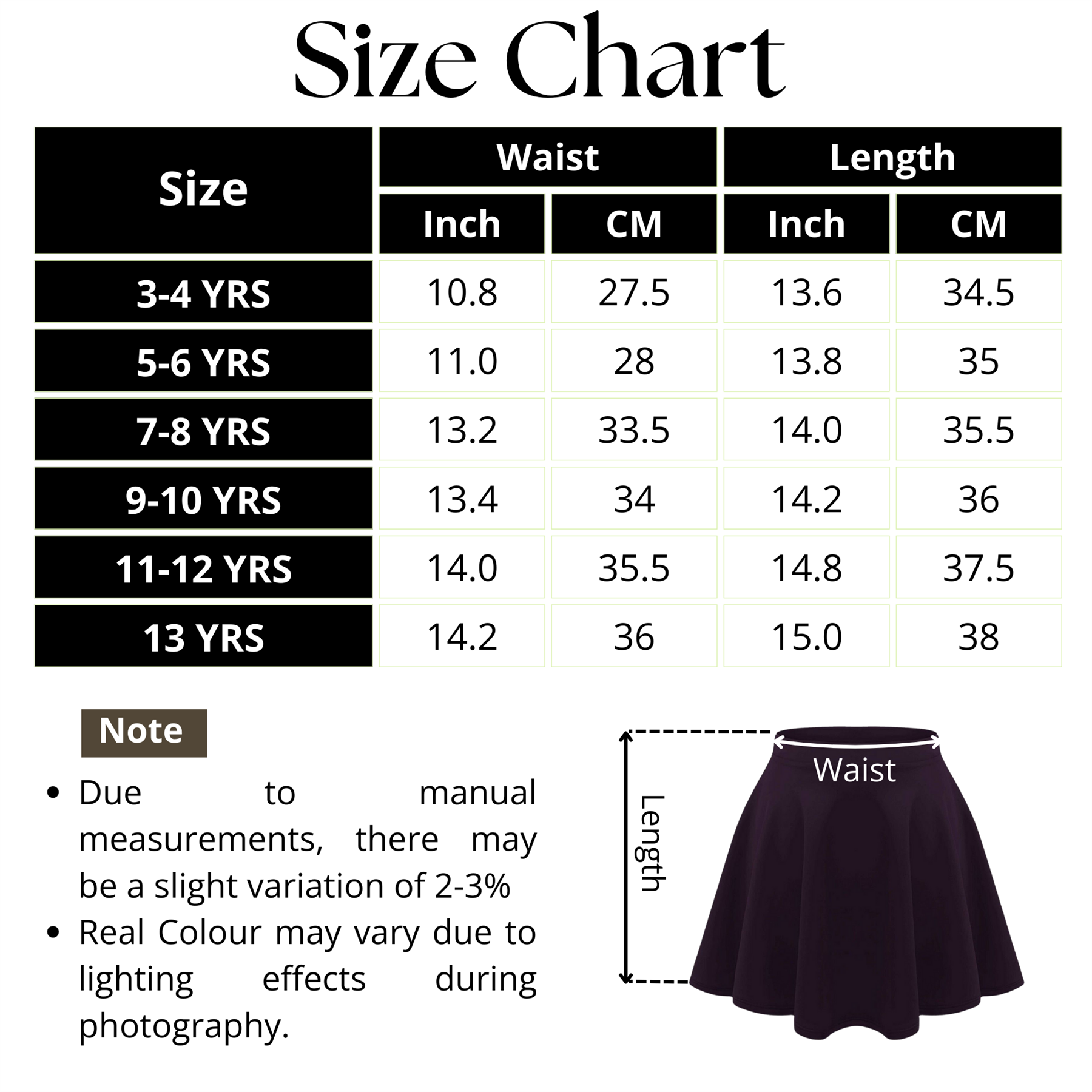 Girls Kids Plain Flared Skirt High Waistband Flippy Stretchy Short Skater Skirt - Picture 33 of 92