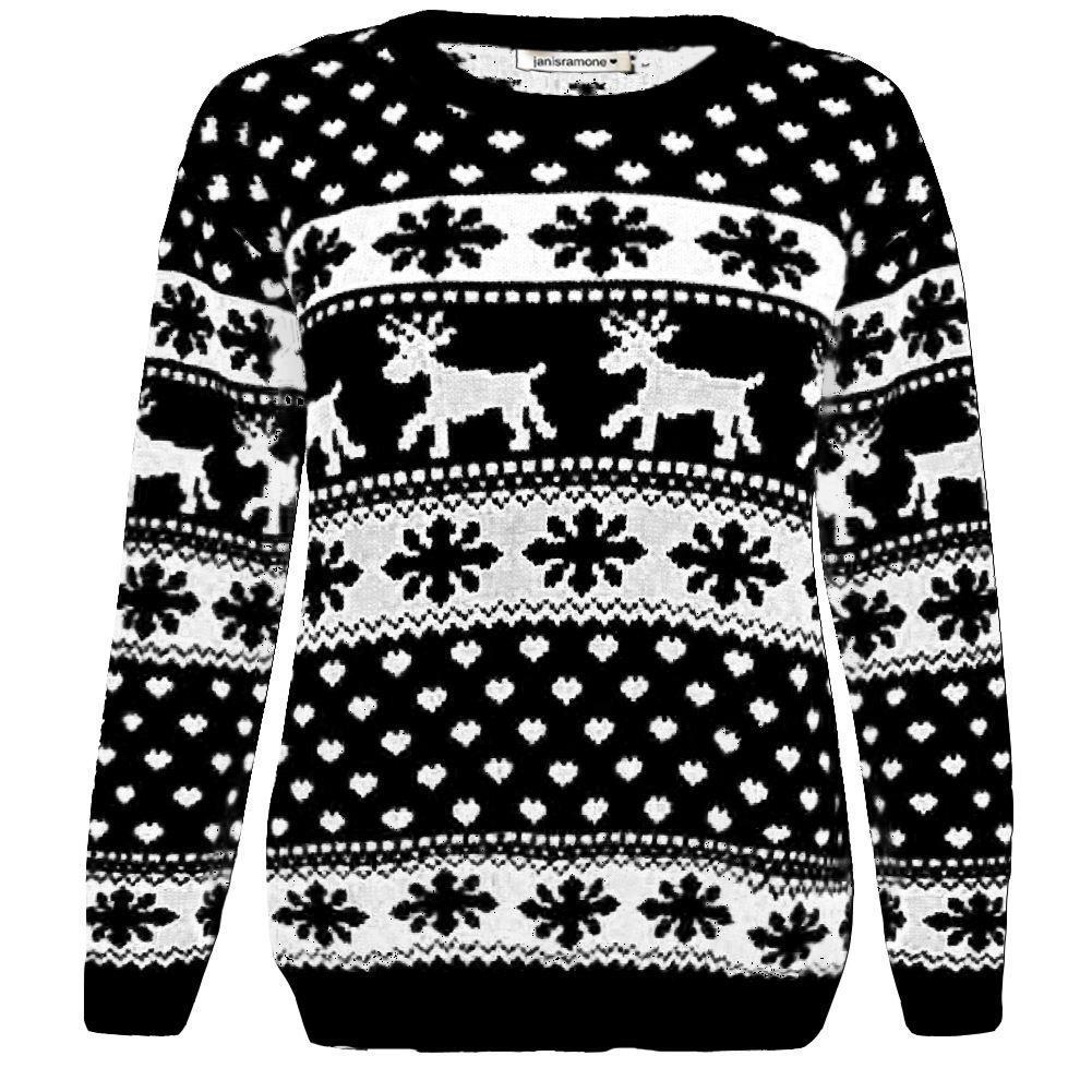 Kinder Weihnachten Pullover Rentier Schneeflocke gestrickt Mädchen Jungen Weihnachten Pullover Pullover - Bild 15 von 22