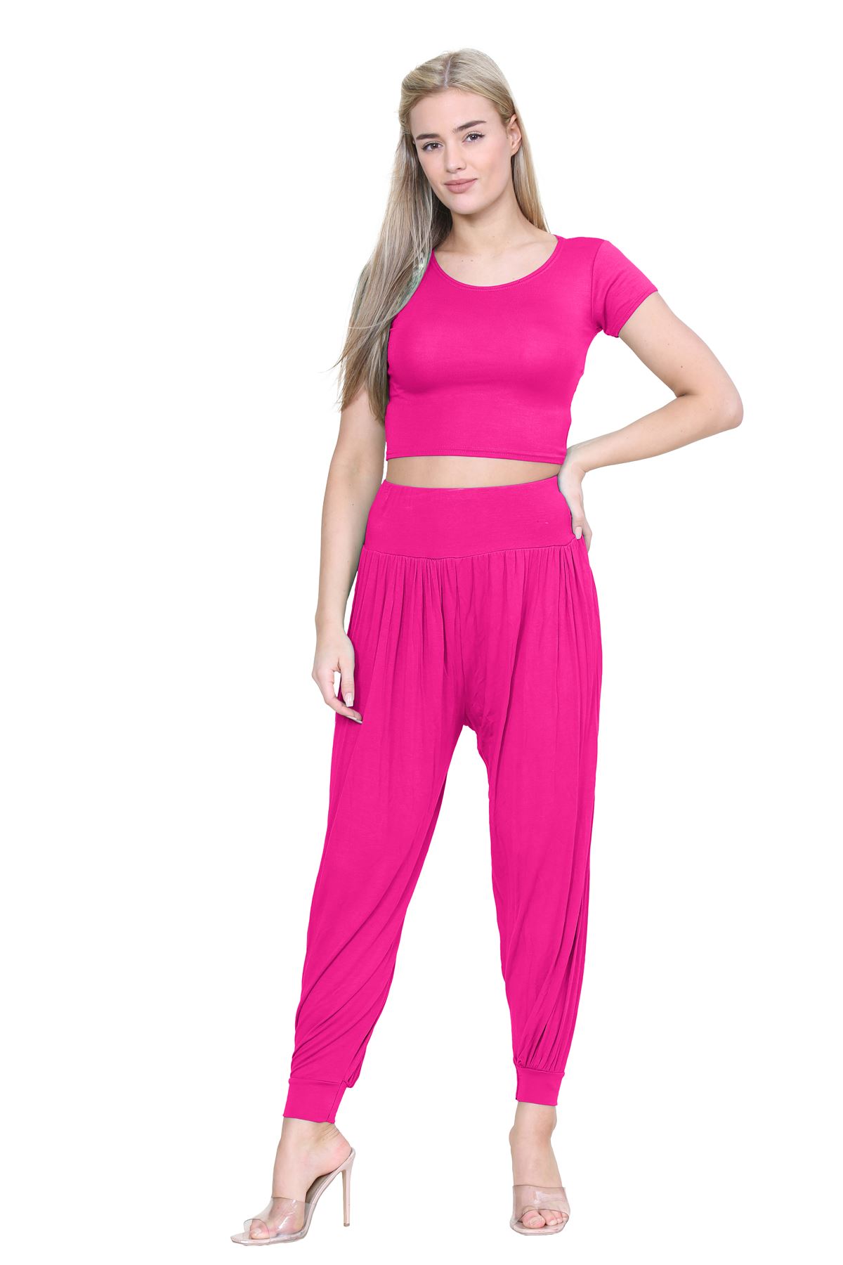 Womens Alibaba Harem Leggings Cuffed Bottoms Plain Hareem Trousers Baggy Pants - Picture 25 of 130