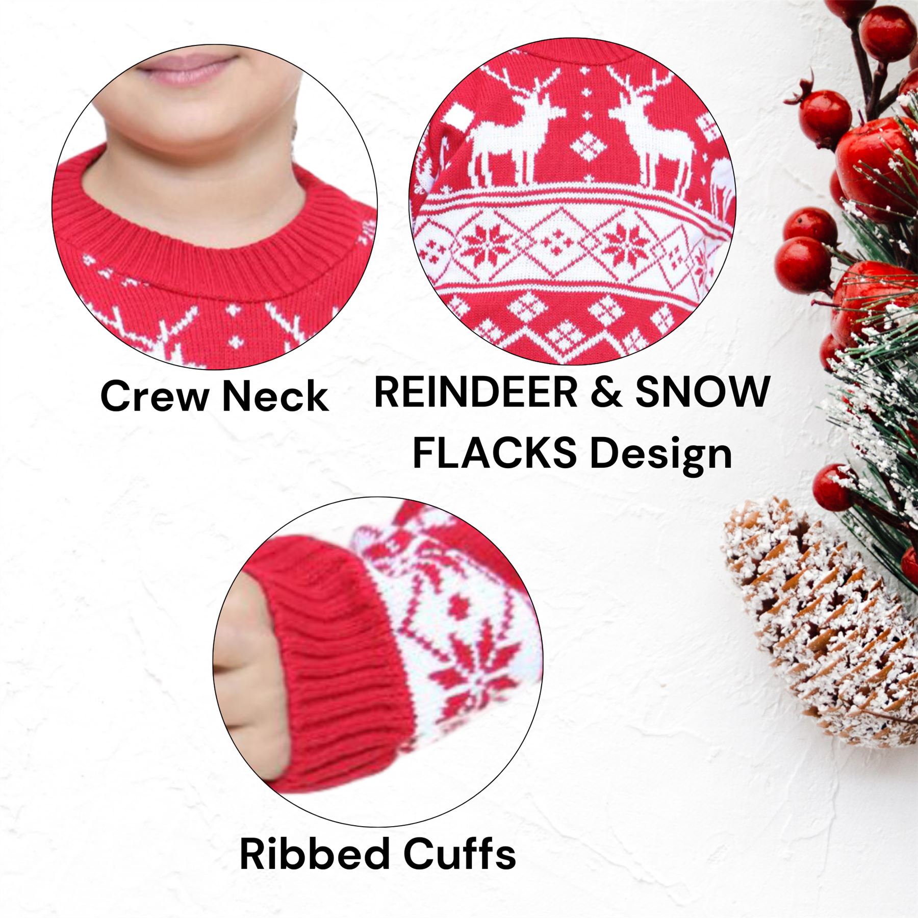 Suéter de Navidad para niños Niñas Niños Reno Niños Novedad Suéter de Navidad - Imagen 54 de 67