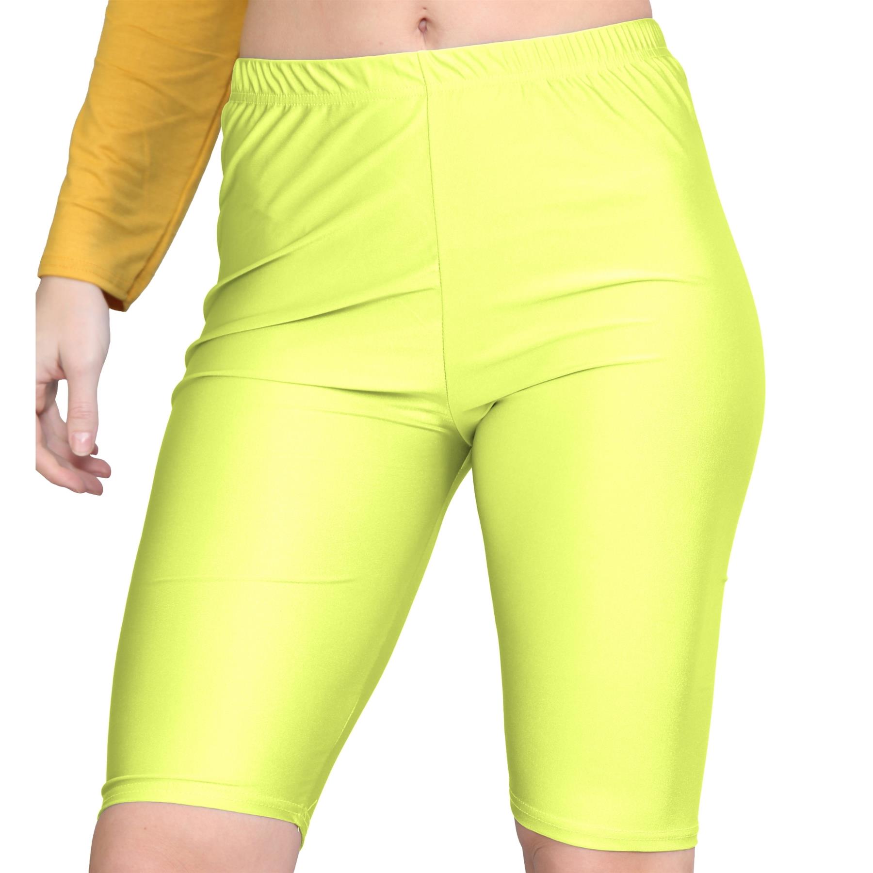 Damas Pantalones Cortos de Ciclismo Lisos Estirados Lycra Brillante Gimnasio Yoga Baile Pantalones Cortos - Imagen 45 de 100