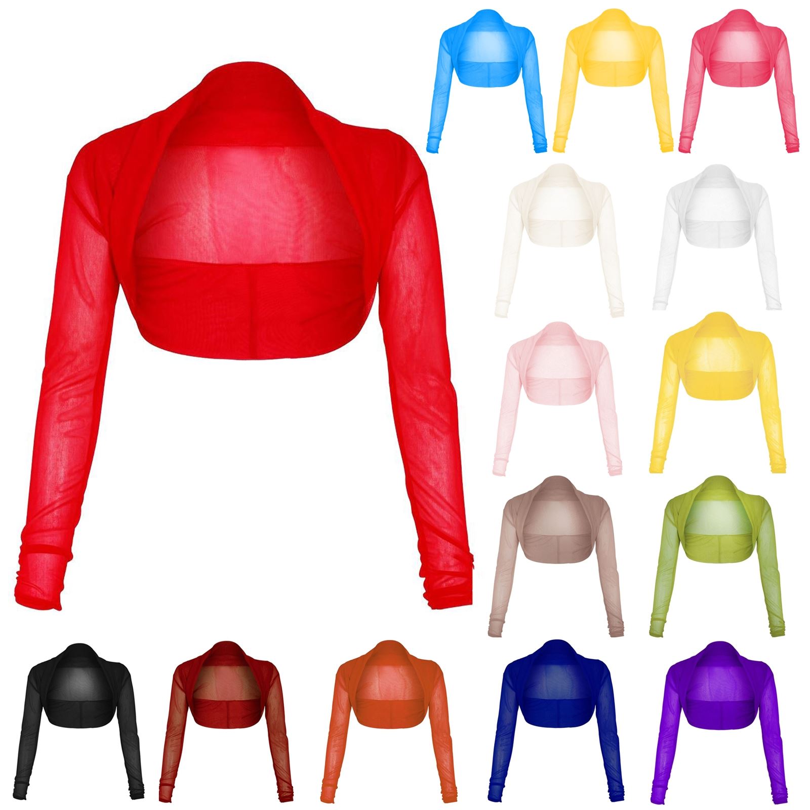 Jumper Women Long Sleeve Ladies Sheer Chiffon Bolero Mesh Cardigan Top