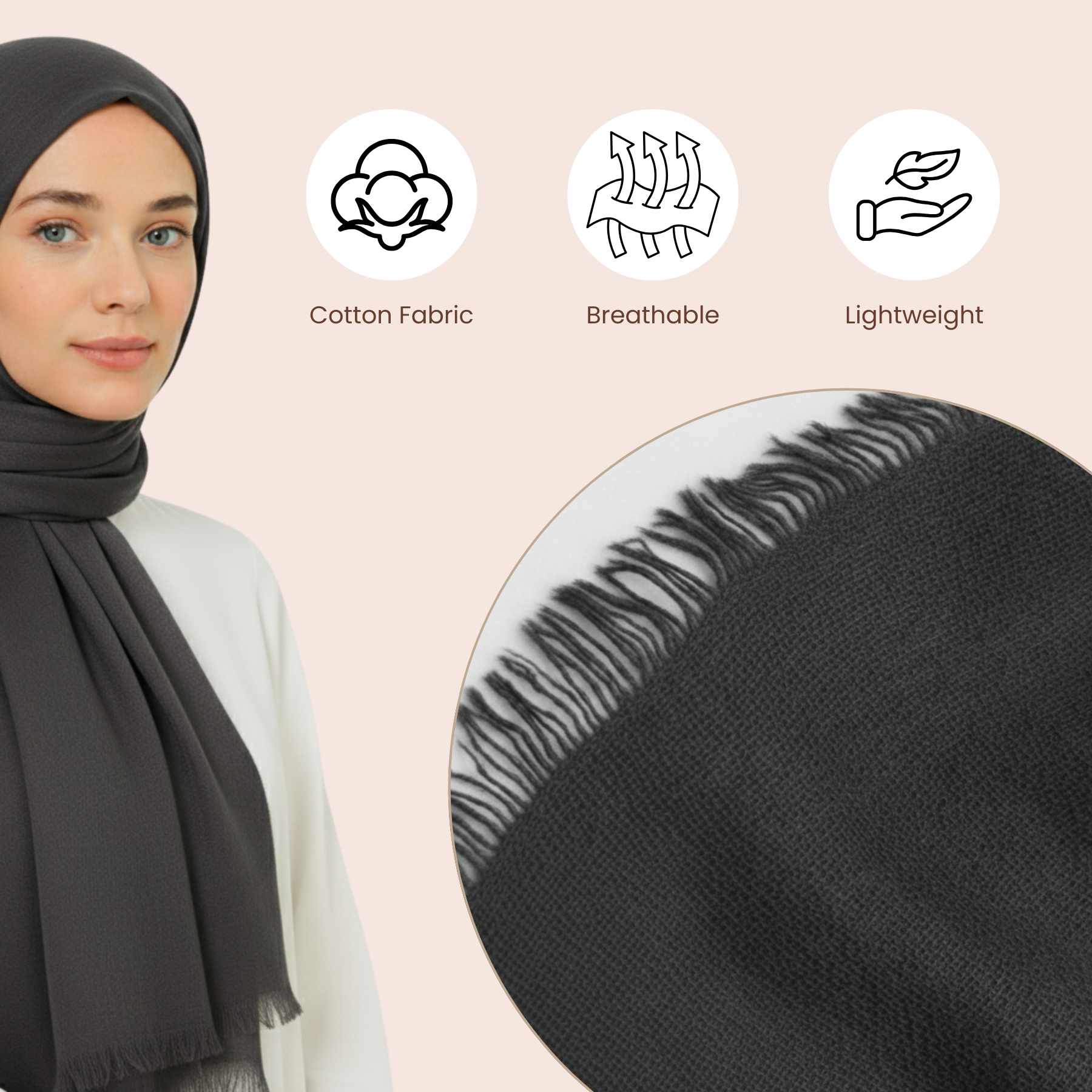 Baumwolle Modal Hijab Frauen Muslim Uni Schal Weich Halstuch Stola Islamisches Kopftuch - Bild 63 von 183