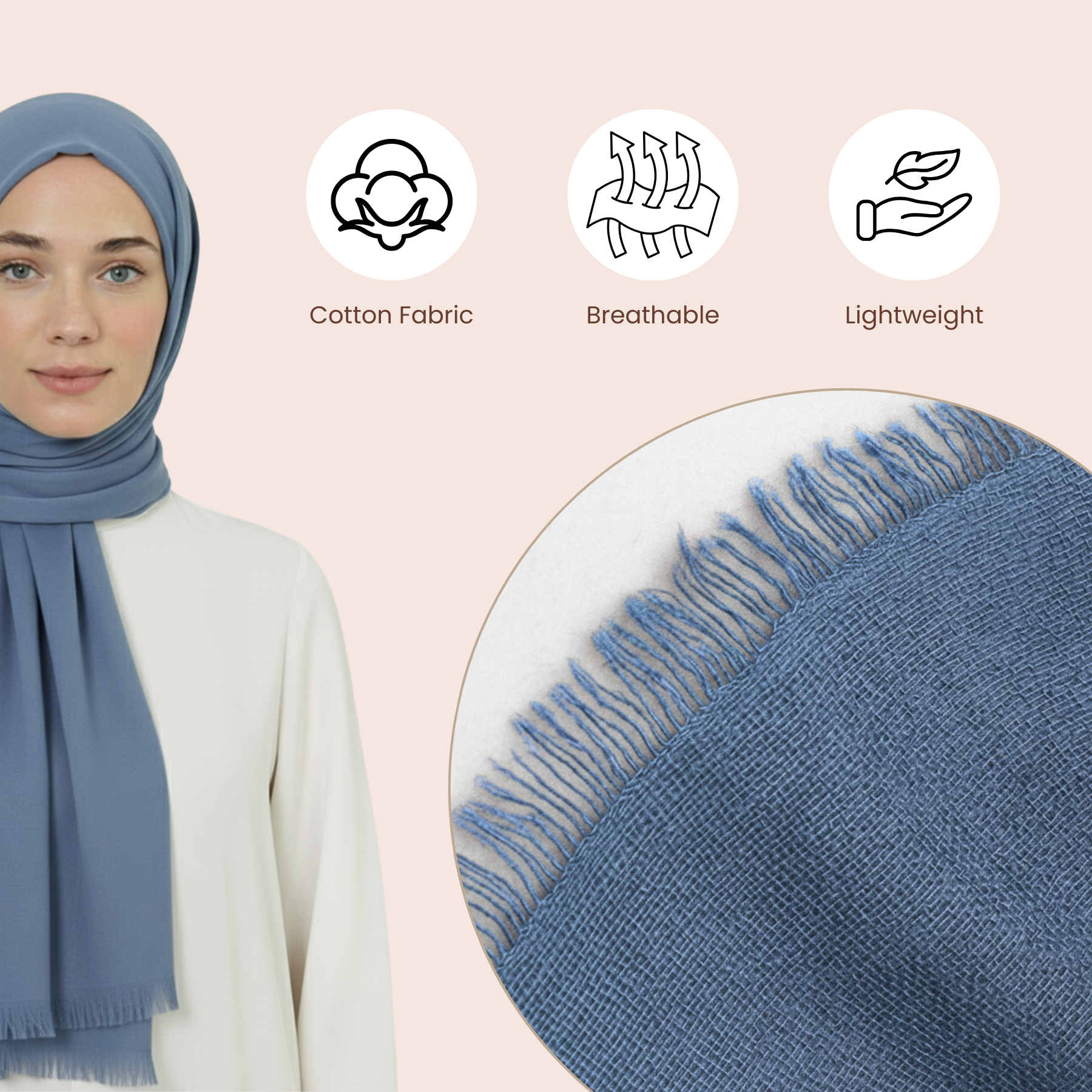 Baumwolle Modal Hijab Frauen Muslim Uni Schal Weich Halstuch Stola Islamisches Kopftuch - Bild 28 von 183