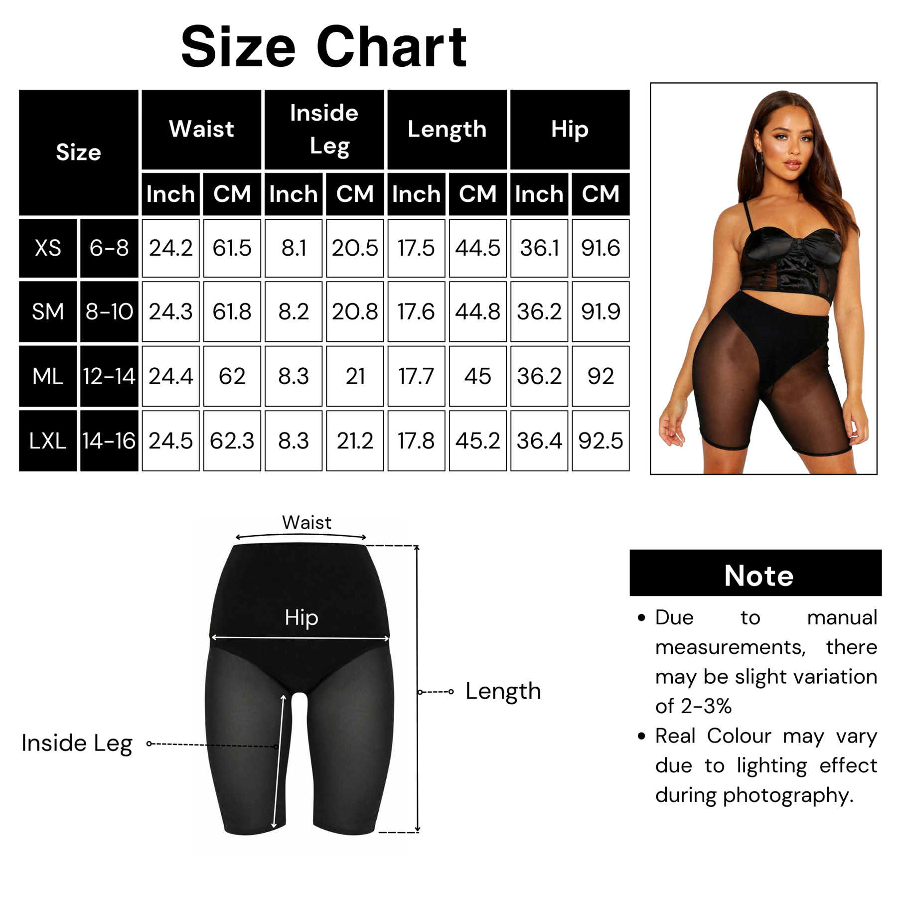 Damen Netz durchsichtig kurze Hose uni Sommer Aktiv Sport Radsport Shorts - Bild 15 von 24