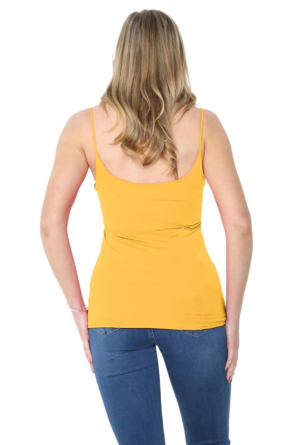 Womens Bodycon Cami Strappy Tank Top Plain Summer Activewear Vest Top, Pack of 3 - Picture 94 of 221