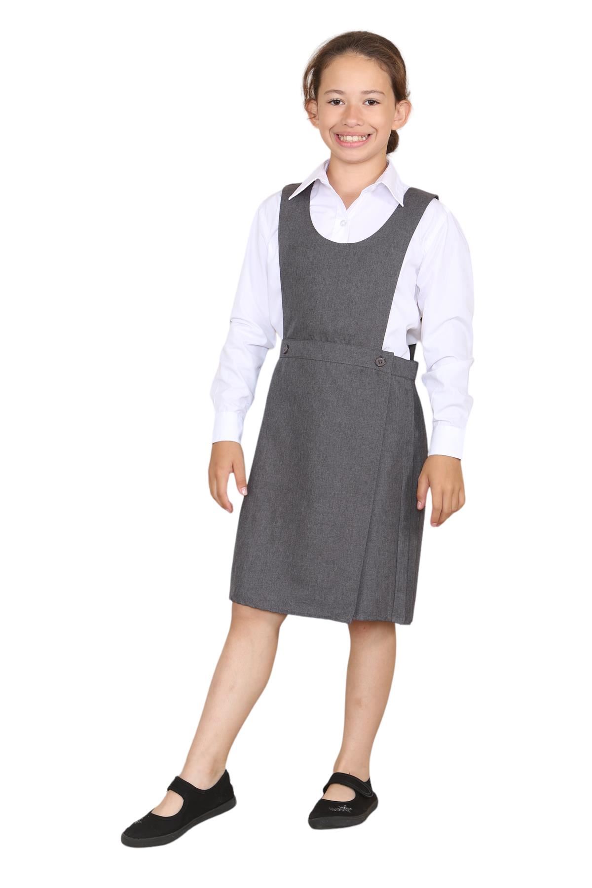 Niñas Babero Delantal Tartán Vestido Envolvente Cuchillo Plisado Uniforme Escolar Paquete de 2 - Imagen 10 de 64