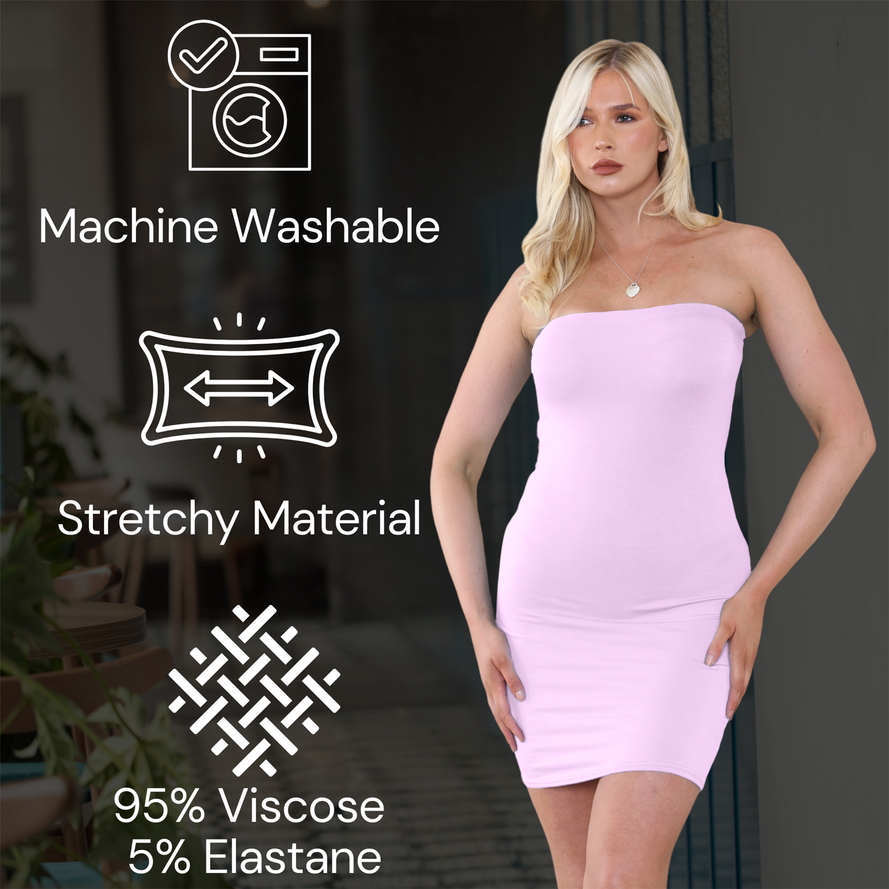 Mujer Vestido ceñido al cuerpo Bandeau Sin mangas Liso BoobTube Elastizado Fiesta Mini Vestido - Imagen 5 de 140