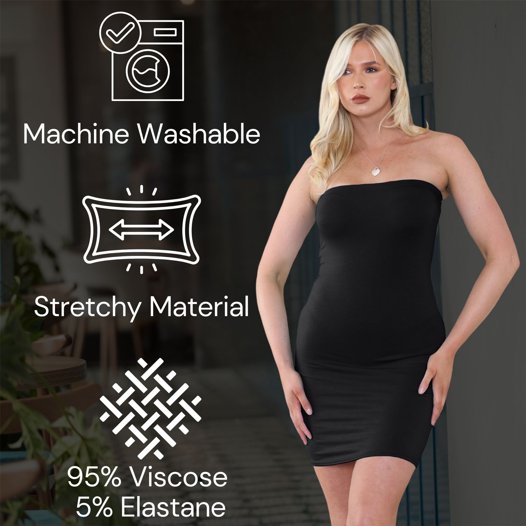 Mujer Vestido ceñido al cuerpo Bandeau Sin mangas Liso BoobTube Elastizado Fiesta Mini Vestido - Imagen 11 de 140
