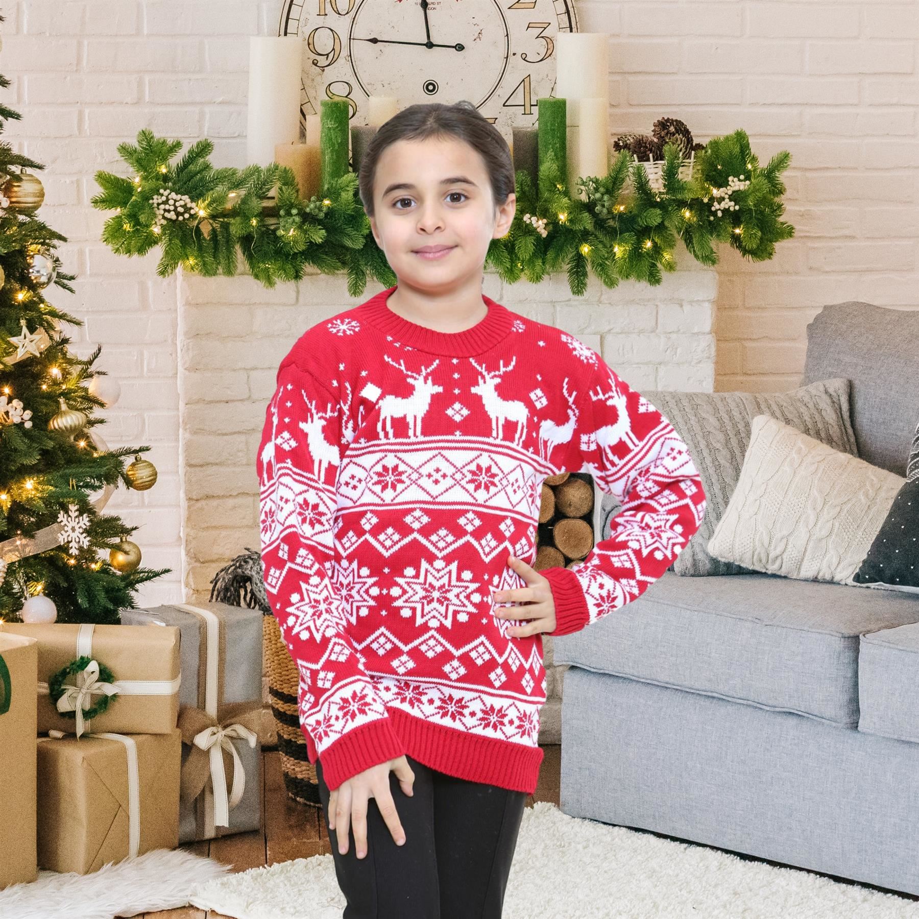 Suéter de Navidad para niños Niñas Niños Reno Niños Novedad Suéter de Navidad - Imagen 55 de 67