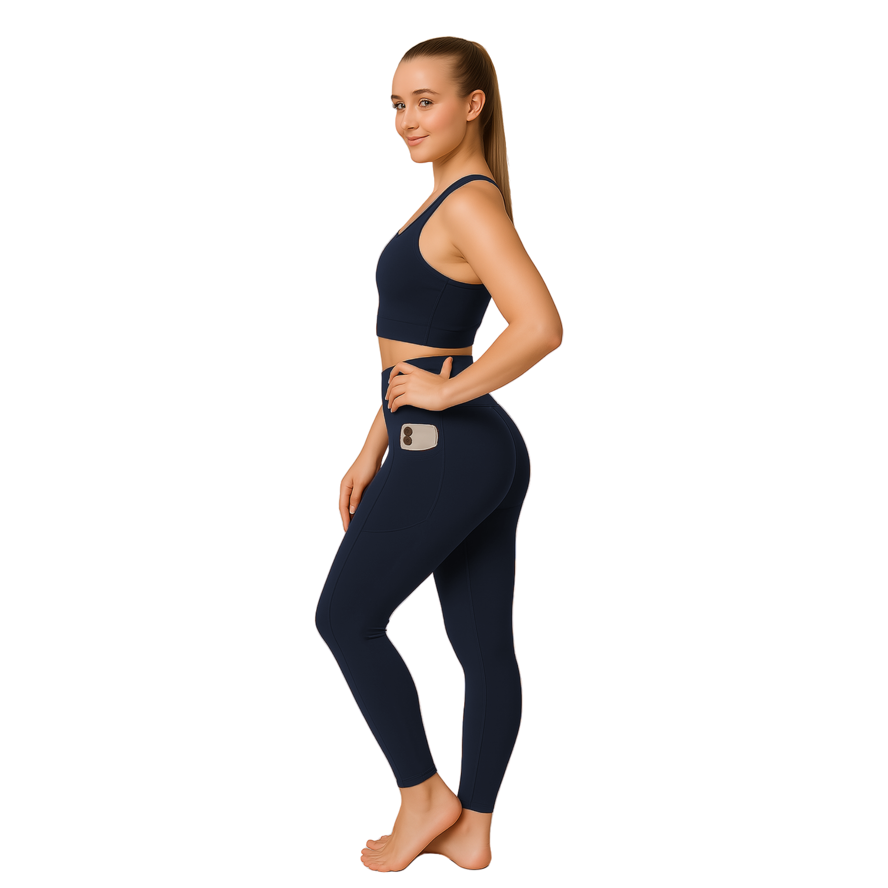 Womens Activewear Leggings High Waist Gym Yoga Workout Leggings With Pockets - Picture 32 of 50