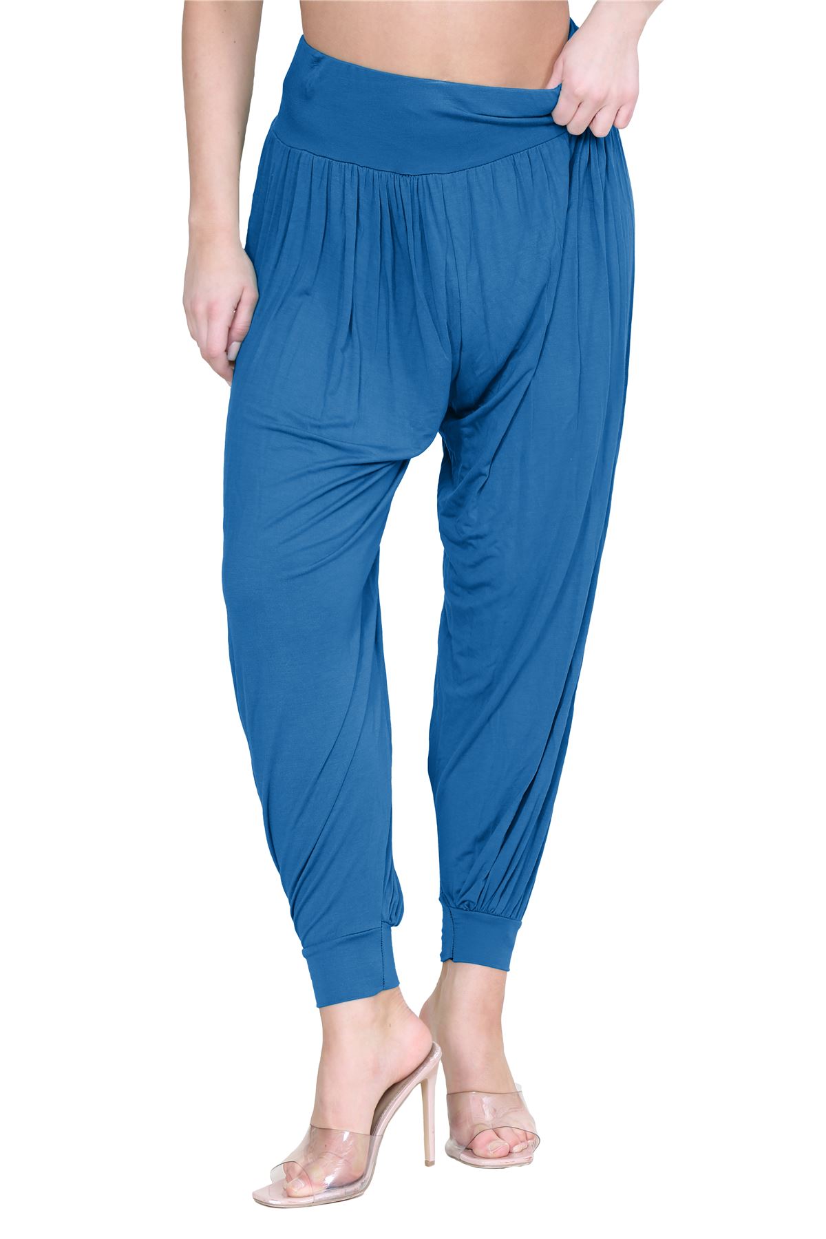 Womens Alibaba Harem Leggings Cuffed Bottoms Plain Hareem Trousers Baggy Pants - Picture 105 of 130