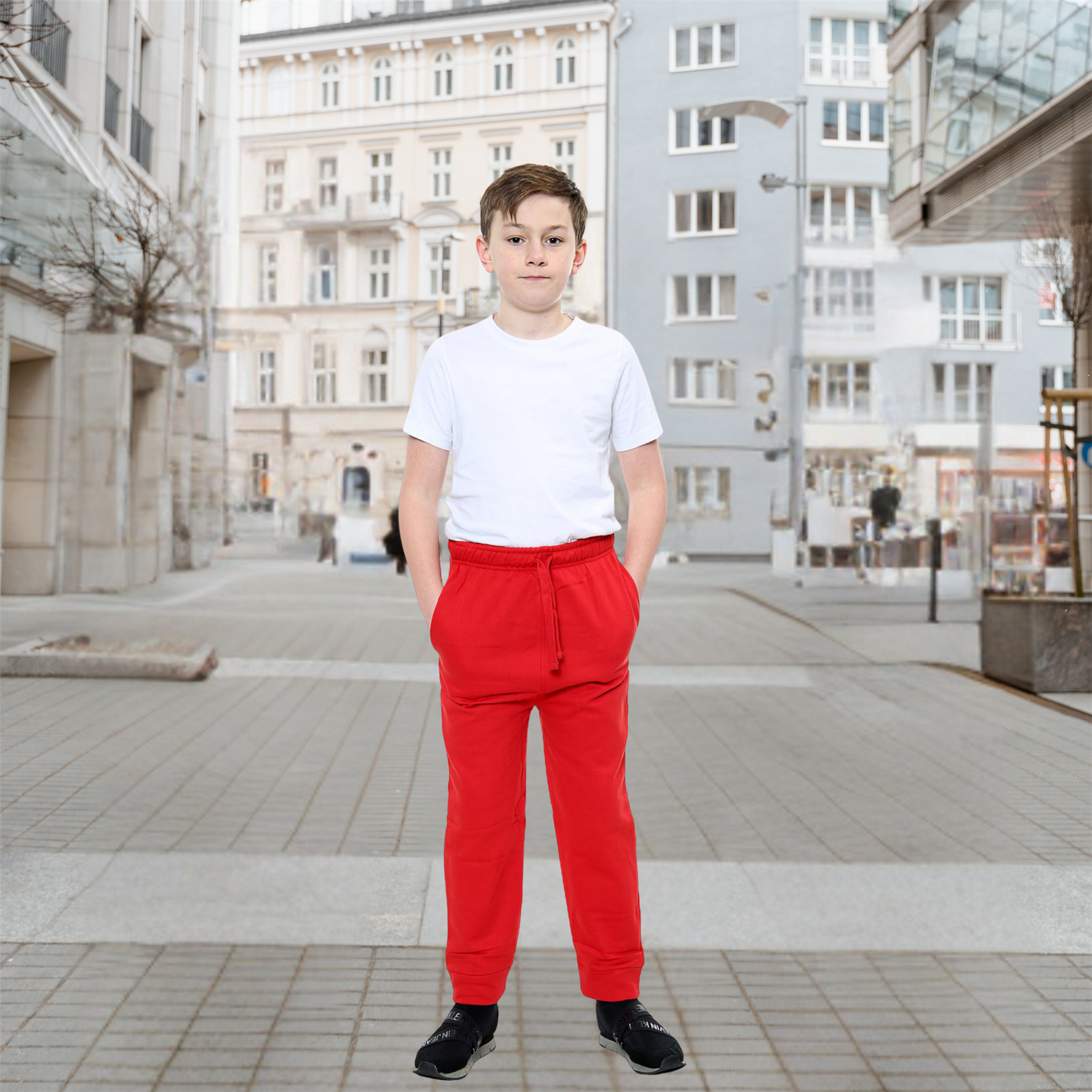 Kids Fleece Trouser Girls Boys Joggers Sports Casual School PE Tracksuit Pants - Picture 34 of 38