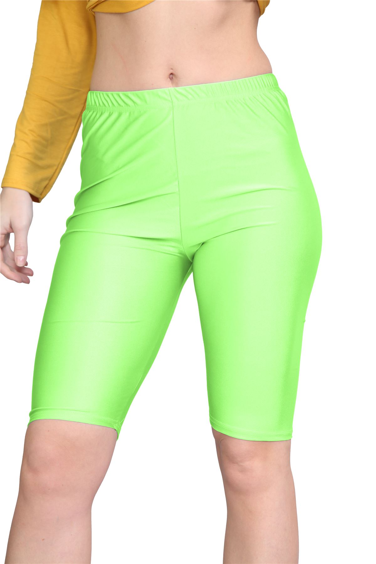 Damas Pantalones Cortos de Ciclismo Lisos Estirados Lycra Brillante Gimnasio Yoga Baile Pantalones Cortos - Imagen 25 de 100