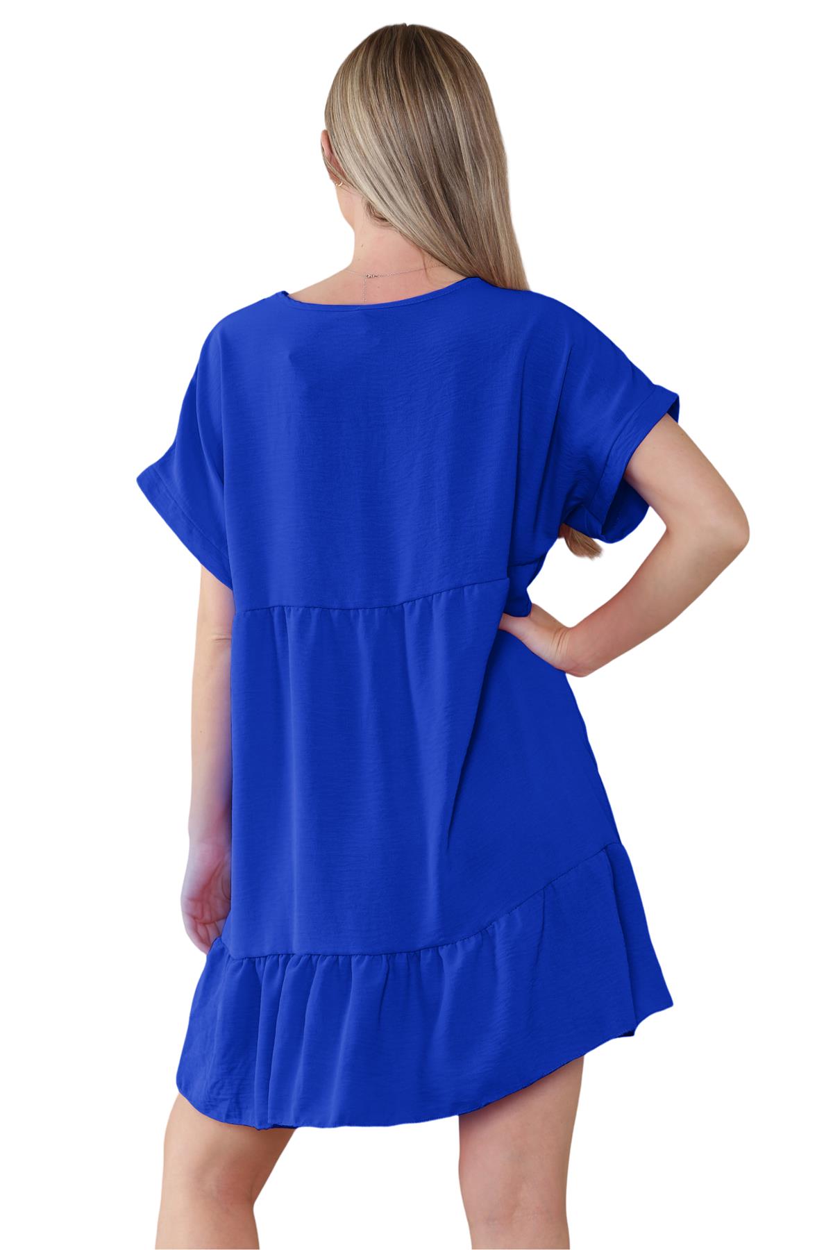 Mini top plisado liso italiano con cuello en V para mujer playa columpio - Imagen 37 de 54