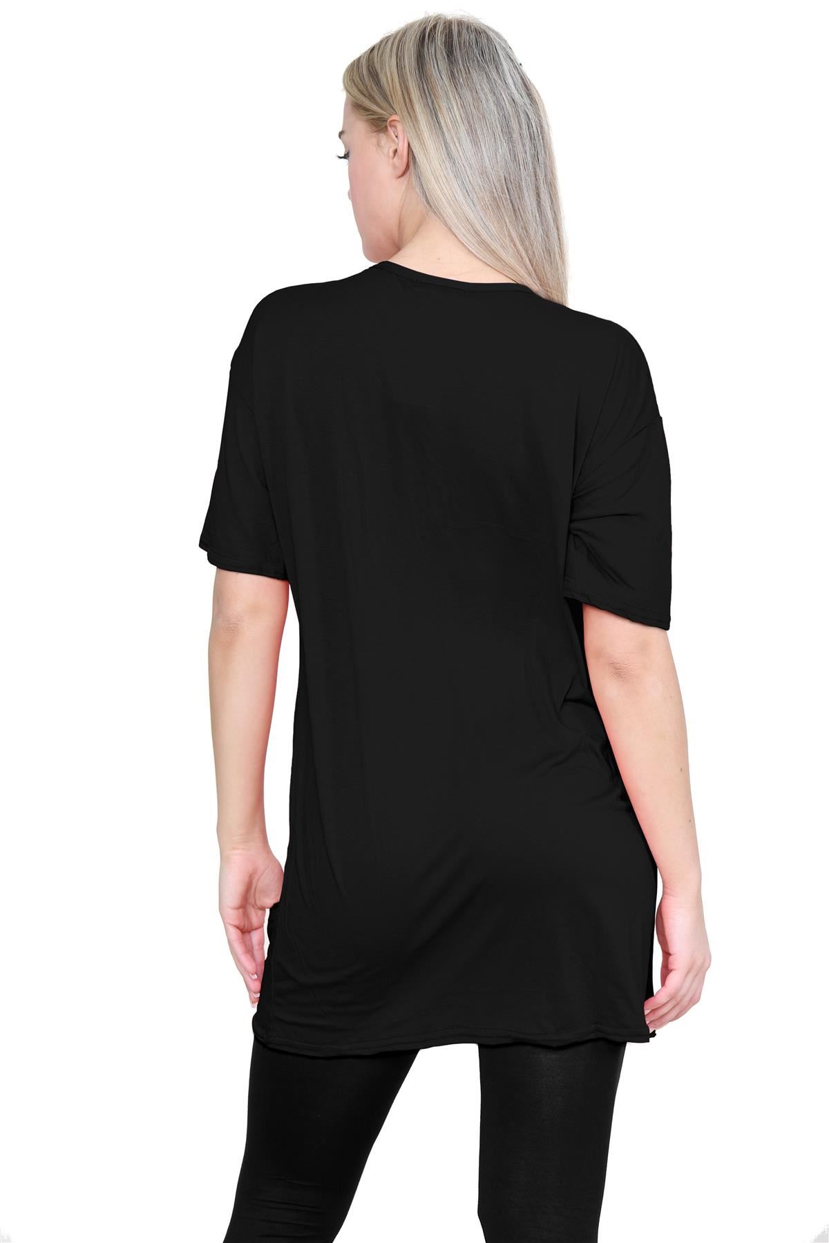 Damas Longline Suelto Camiseta Leggings Gimnasio Chándal Conjunto Coord 2 Piezas Ropa de Salón - Imagen 11 de 155