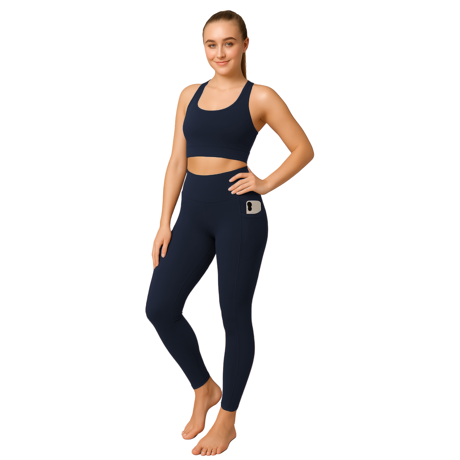 Womens Activewear Leggings High Waist Gym Yoga Workout Leggings With Pockets - Picture 31 of 50