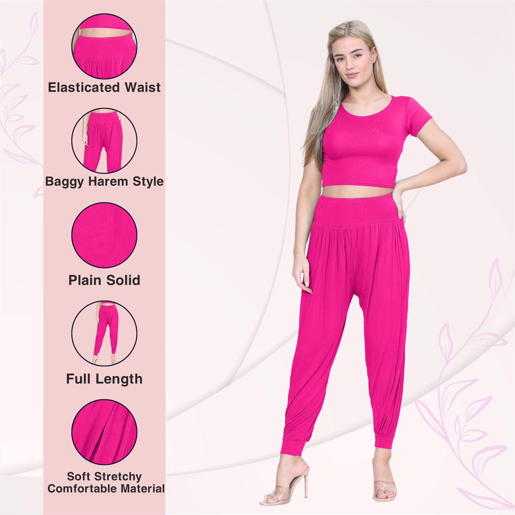 Womens Alibaba Harem Leggings Cuffed Bottoms Plain Hareem Trousers Baggy Pants - Picture 28 of 130