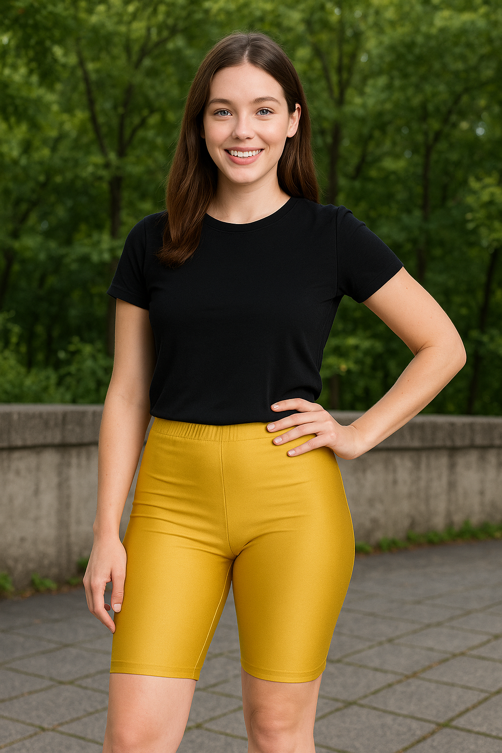 Damas Pantalones Cortos de Ciclismo Lisos Estirados Lycra Brillante Gimnasio Yoga Baile Pantalones Cortos - Imagen 23 de 100