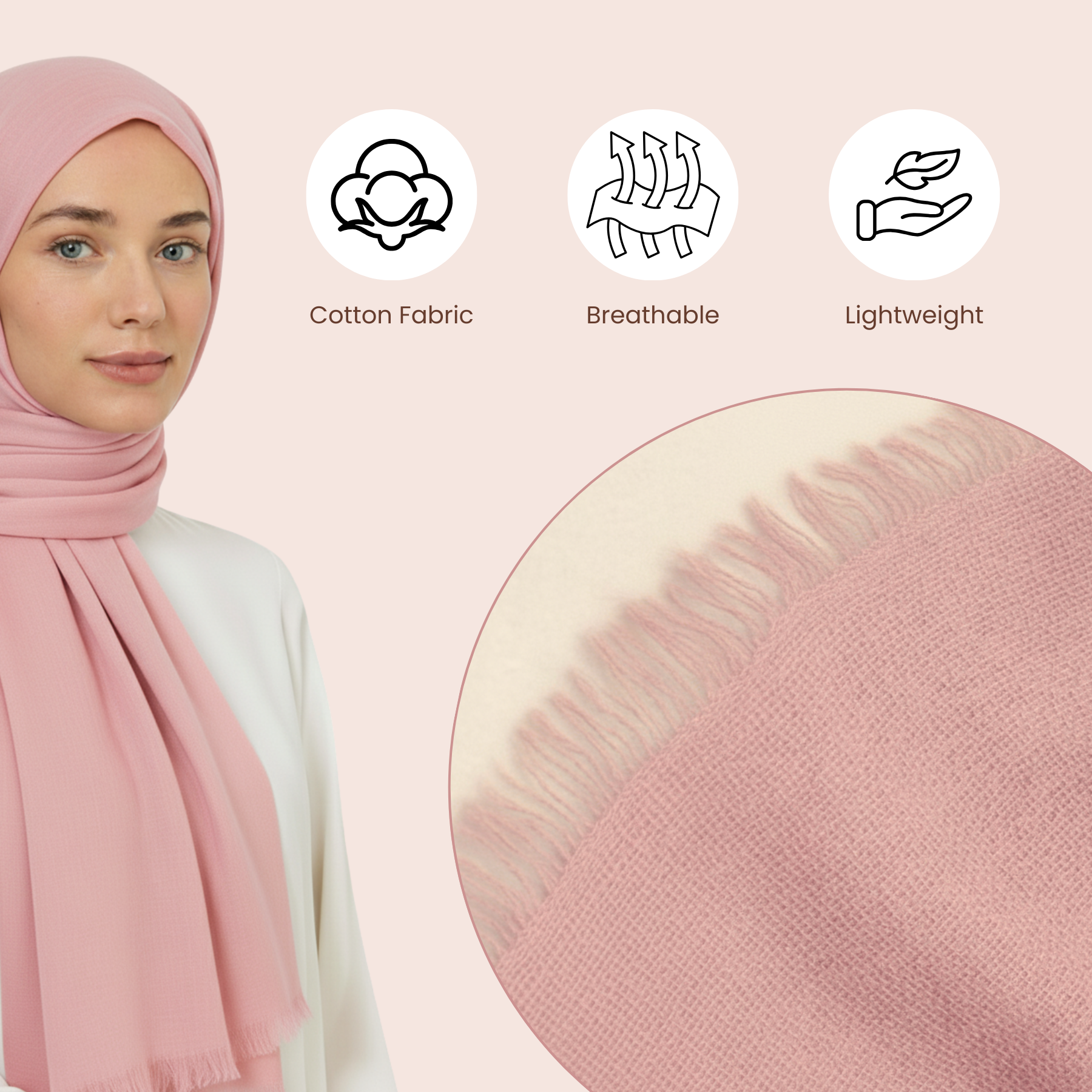 Baumwolle Modal Hijab Frauen Muslim Uni Schal Weich Halstuch Stola Islamisches Kopftuch - Bild 4 von 183