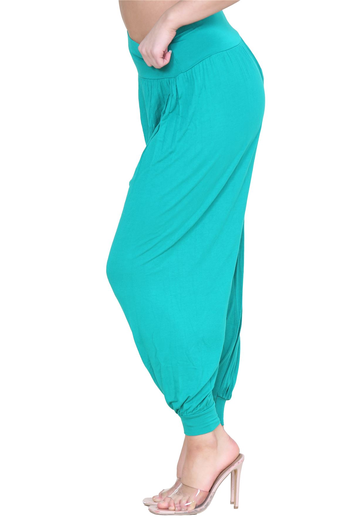 Womens Alibaba Harem Leggings Cuffed Bottoms Plain Hareem Trousers Baggy Pants - Picture 54 of 130