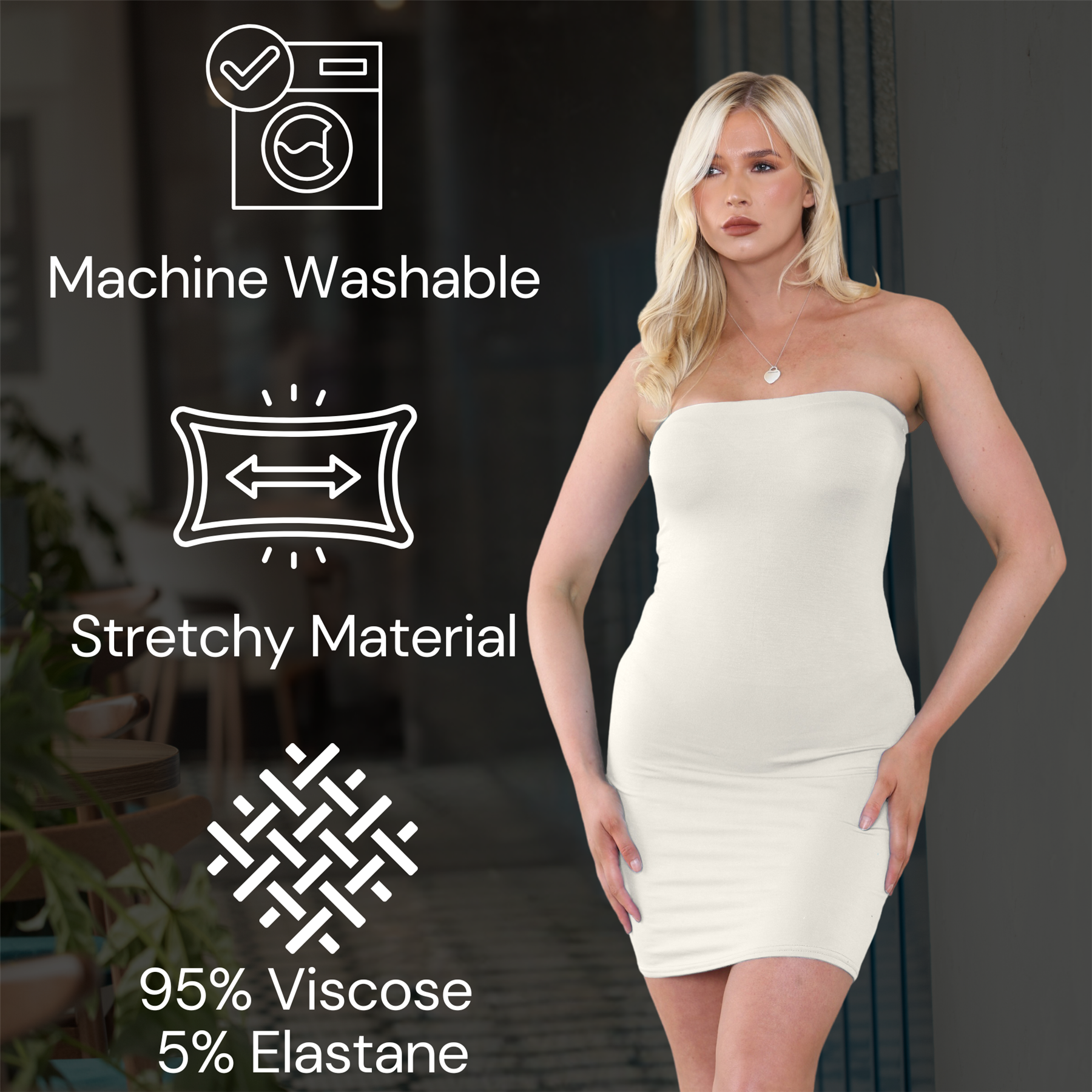 Mujer Vestido ceñido al cuerpo Bandeau Sin mangas Liso BoobTube Elastizado Fiesta Mini Vestido - Imagen 45 de 140