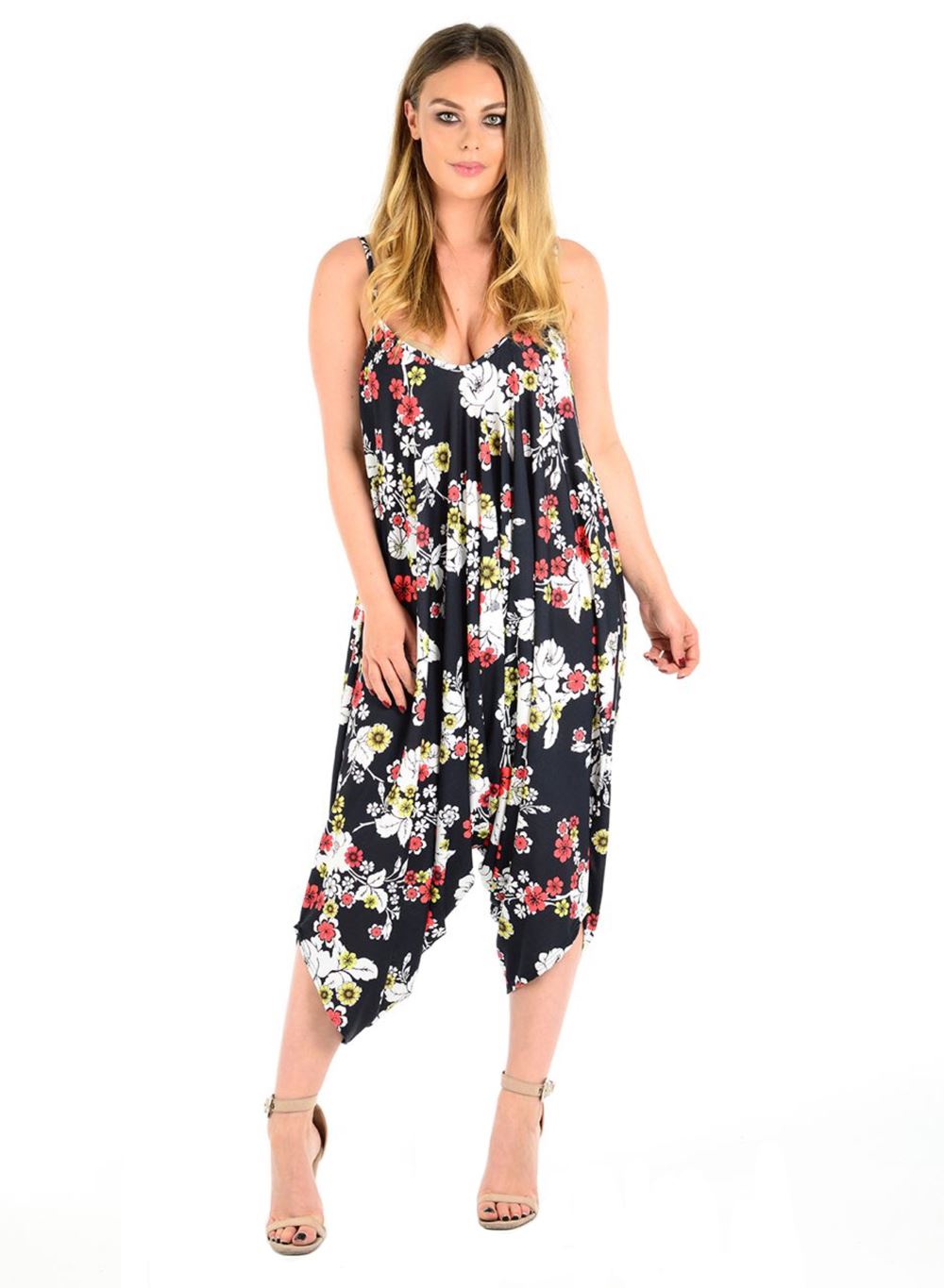 Nouveau Femme Imprimé Floral Cami À Lanières Harem Cami Floral Drapé Lagenlook Baggy ange combinaison 5b9bca Nouveau Femme Imprimé Floral Cami À Lanières Harem Cami Floral Drapé Lagenlook Baggy ange combinaison 5b9bca
