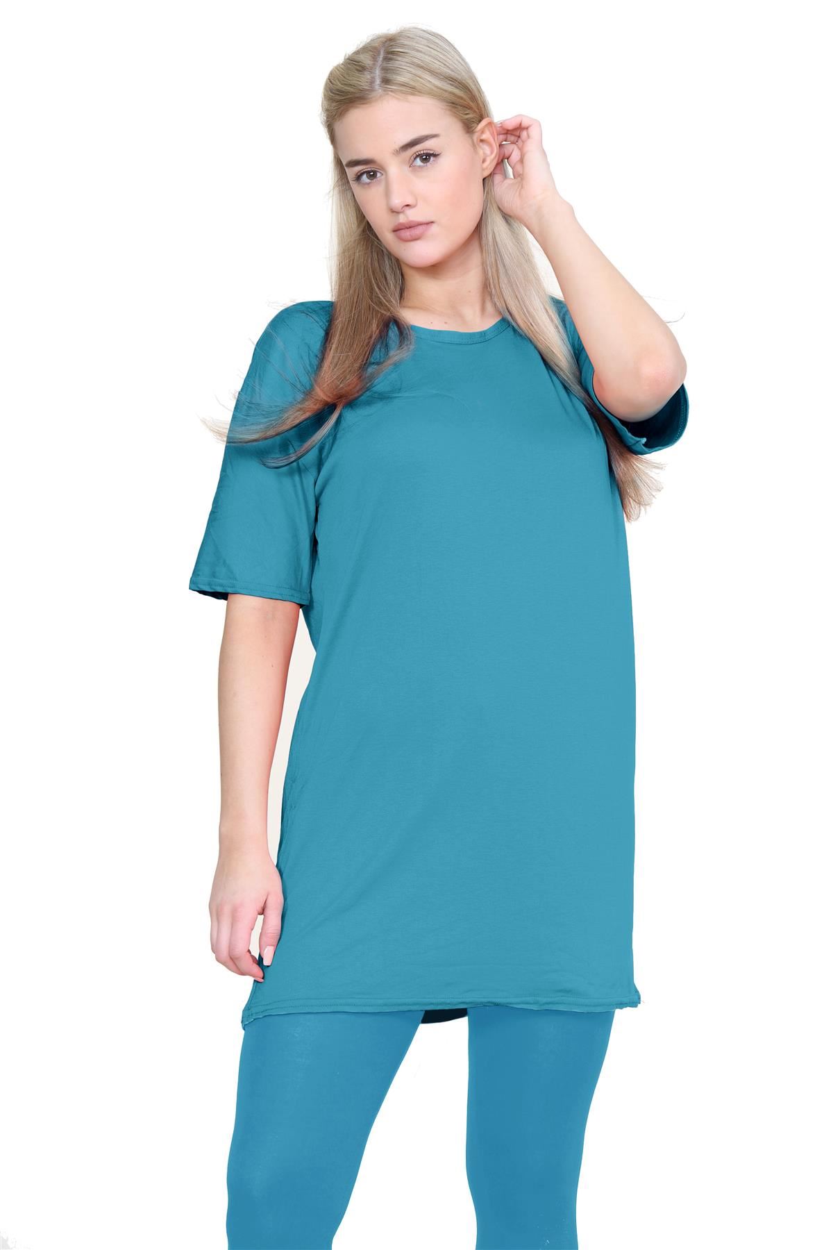 Damas Longline Suelto Camiseta Leggings Gimnasio Chándal Conjunto Coord 2 Piezas Ropa de Salón - Imagen 129 de 155